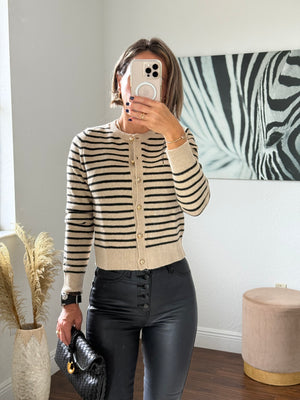 Striped Open Sweater