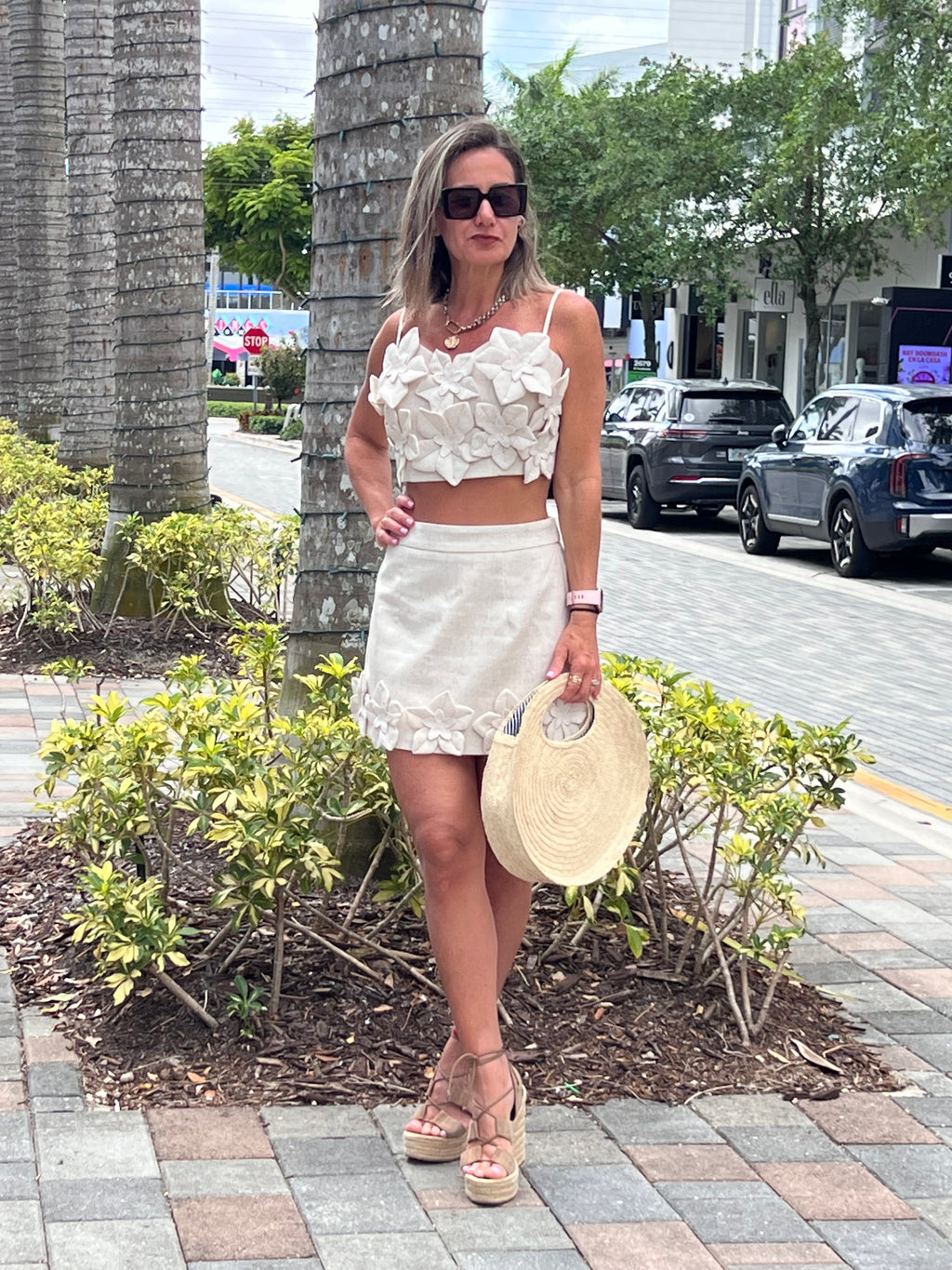 Roses Skirt and top Matching Set