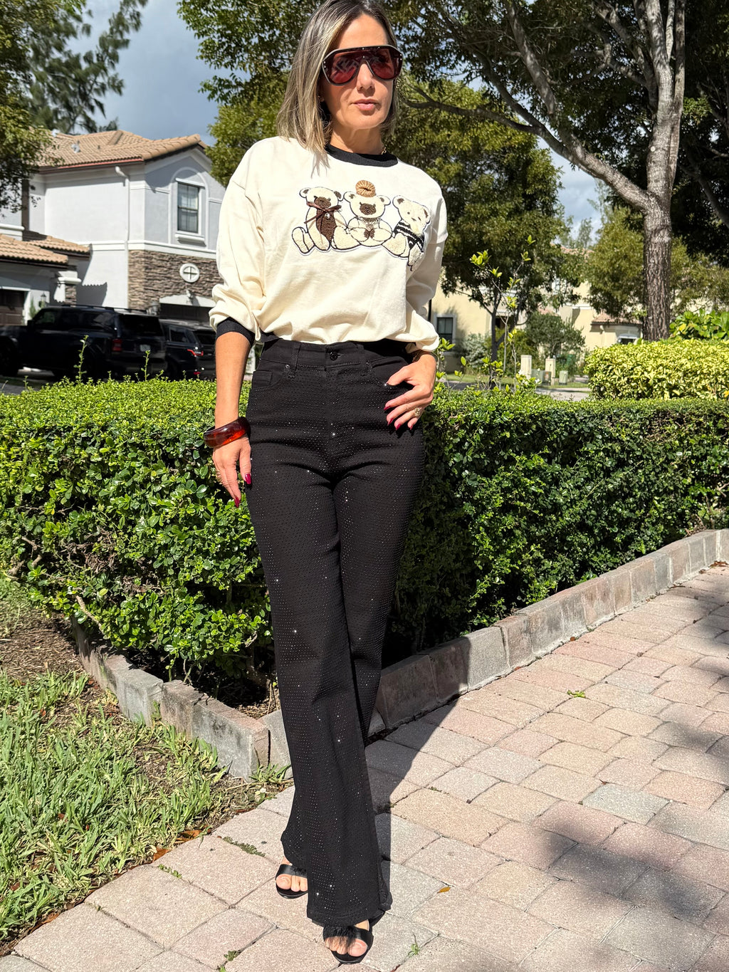 Black Night Glow Sparkle Jeans