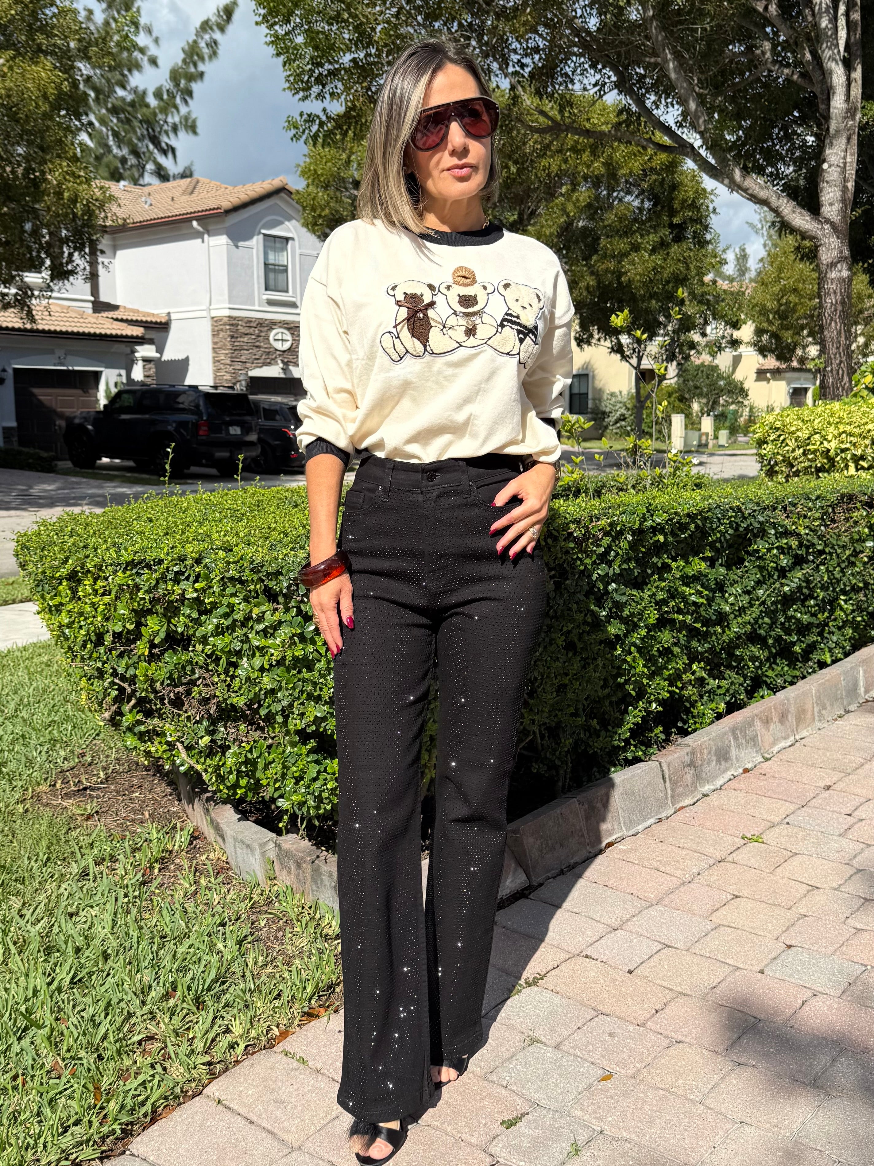 Black Night Glow Sparkle Jeans