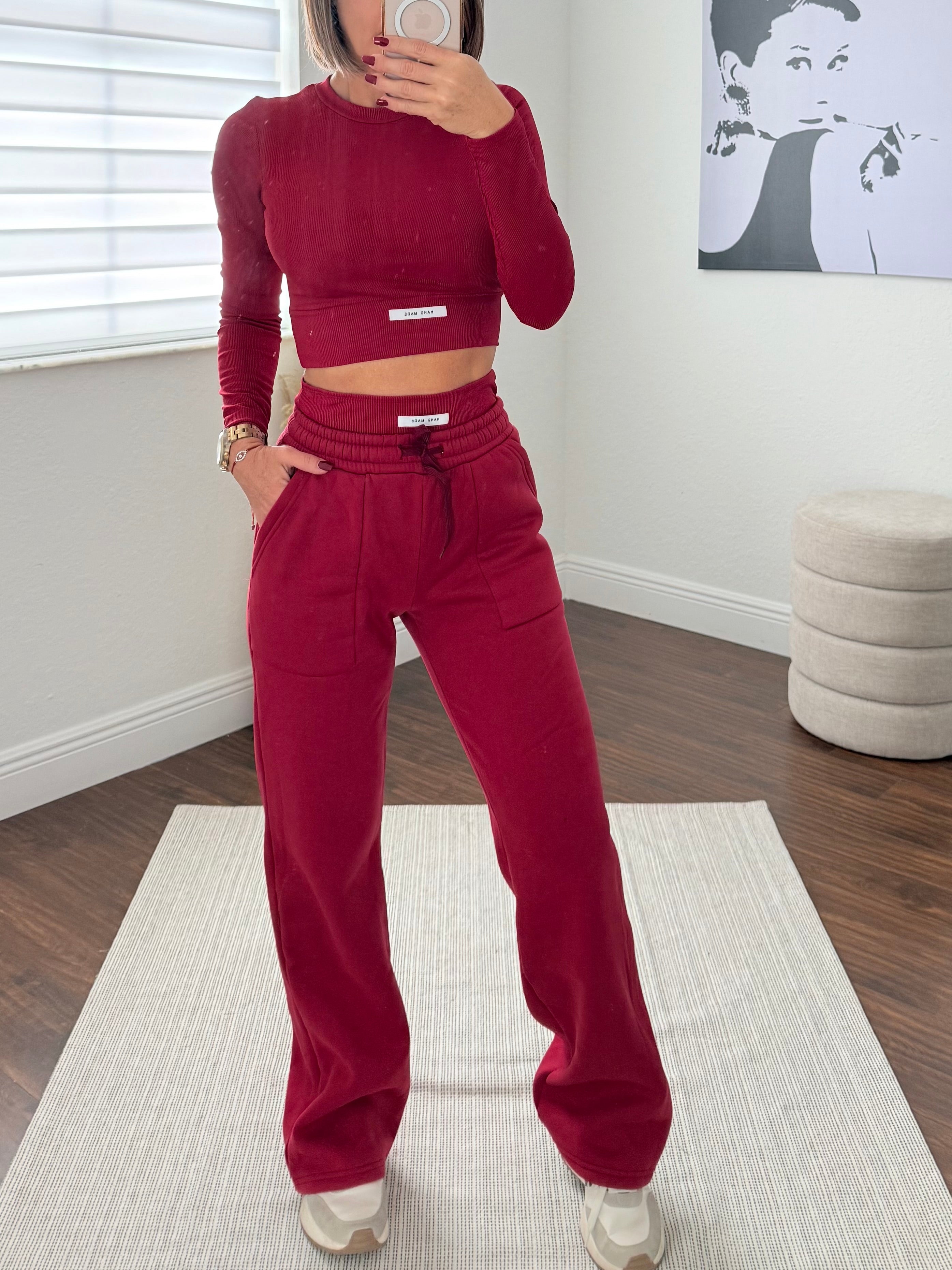 Burgundy  travel set