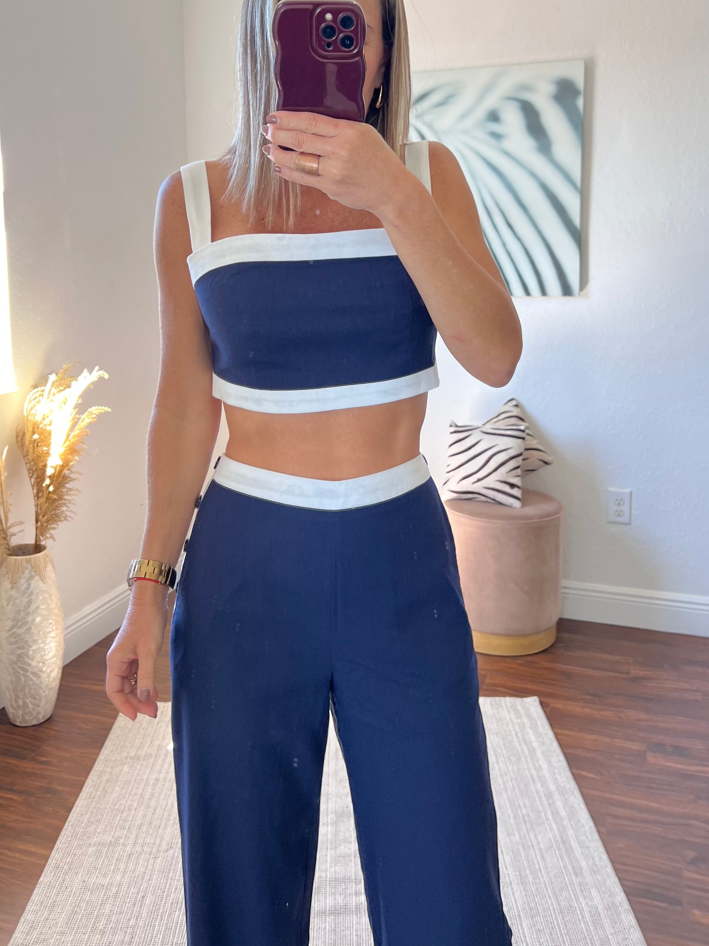 Navy blue Miss Avenue  set