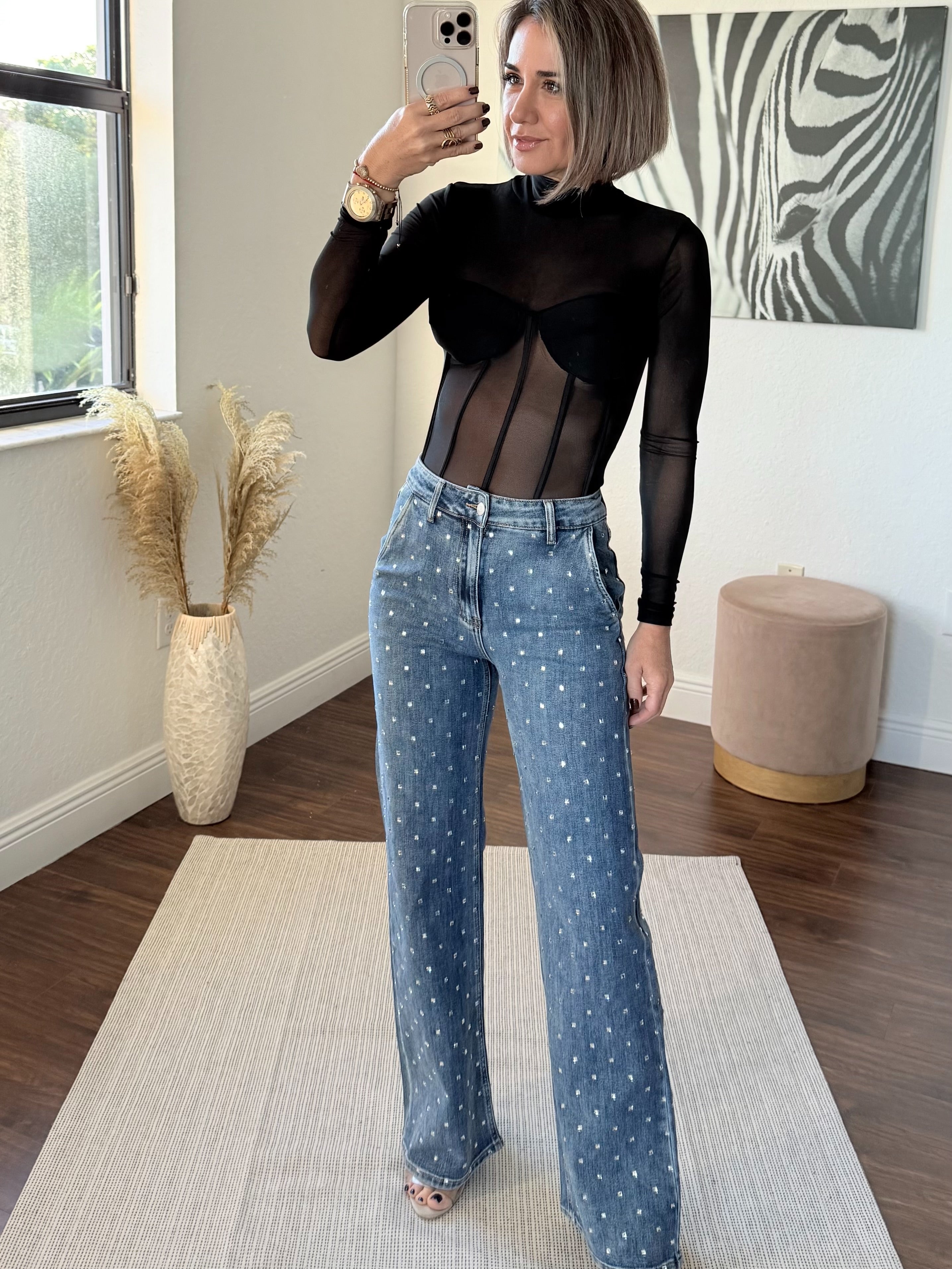 Glow Effect Jeans – Shine