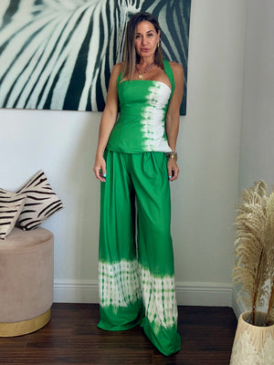 Chikways  Green tiedye set