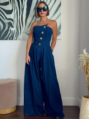 Jumpsuit Denim Chic Strapless