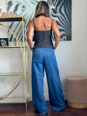 Modern Suede Corset – Luxe Golden Touch