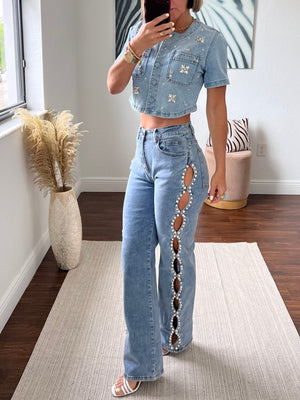 Blue  Pearls   jeans