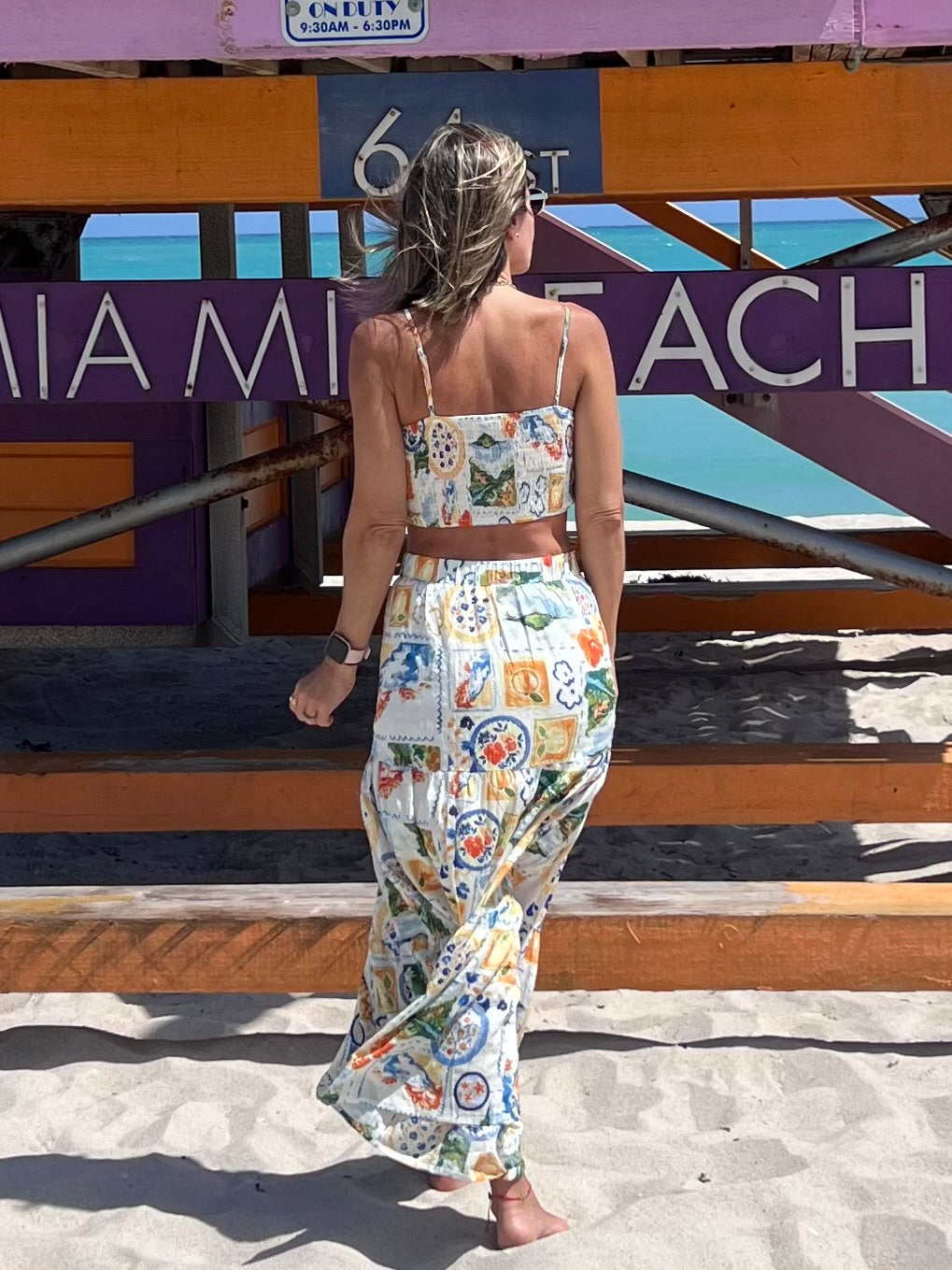 Mikonos  long skirt set