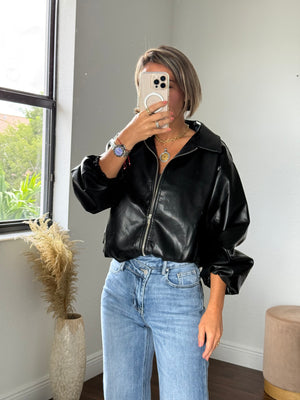 Lightweight Black Leather Jacket
