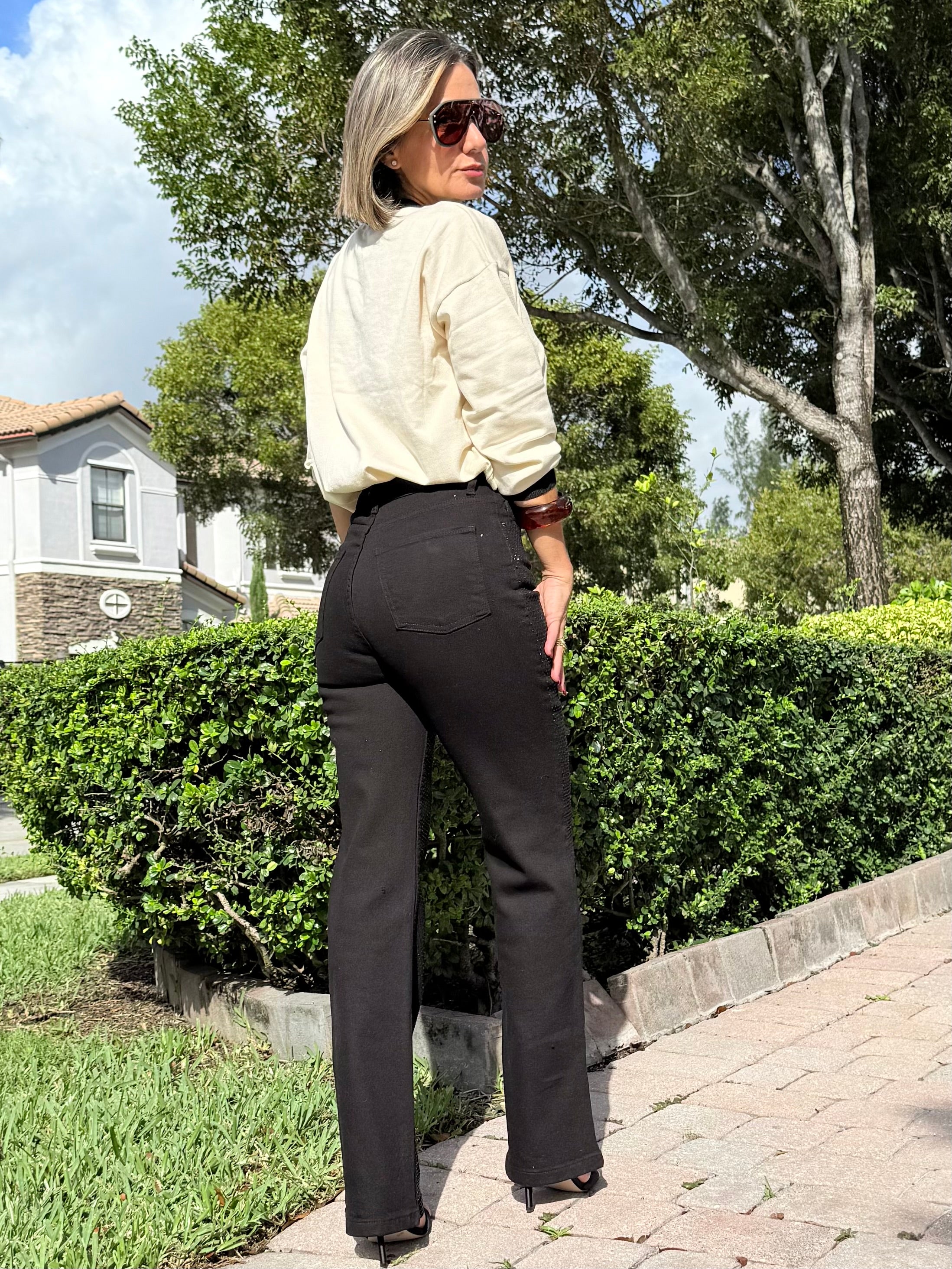 Black Night Glow Sparkle Jeans