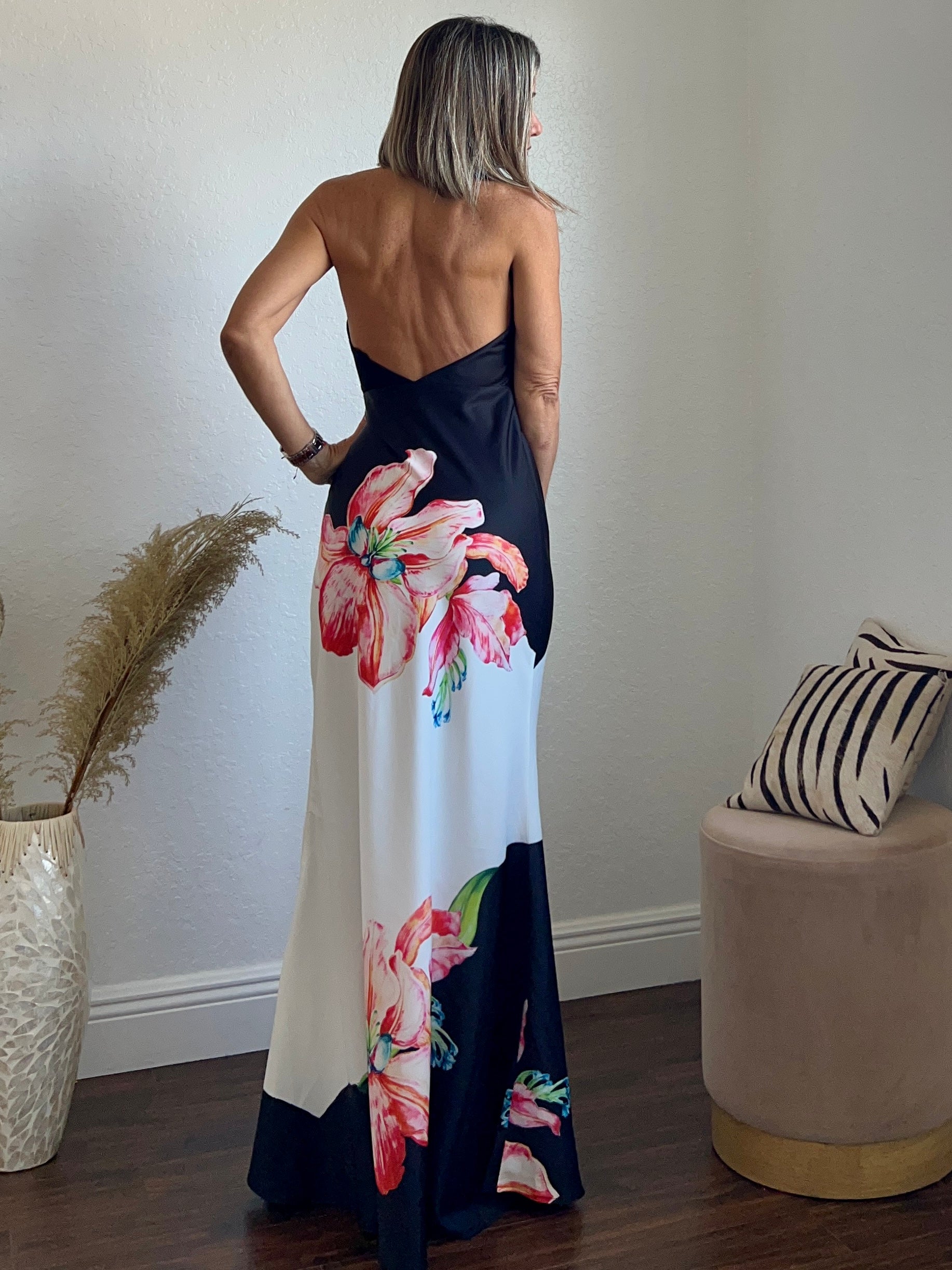 Floral print long dress