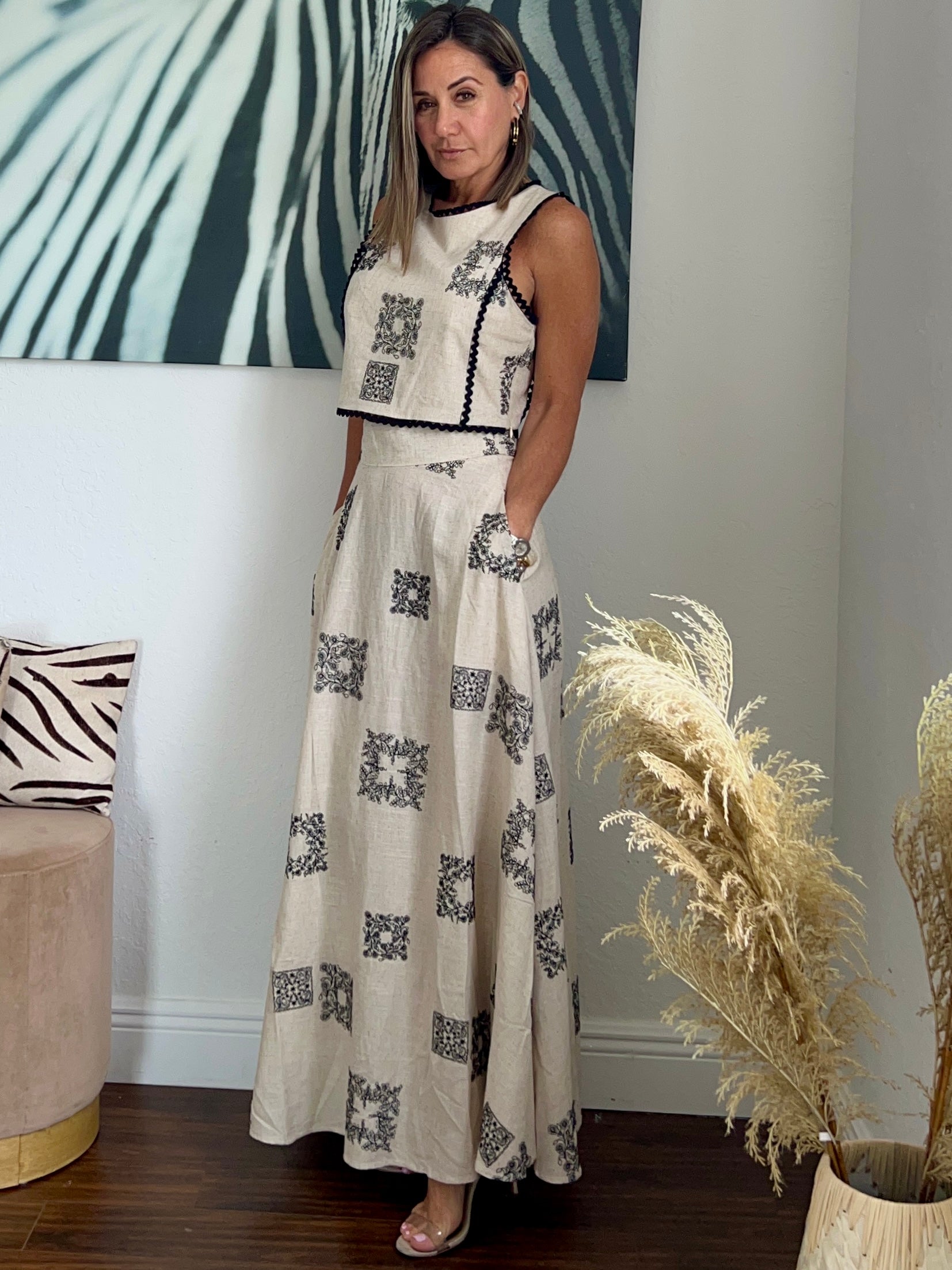 Vogue   long skirt set