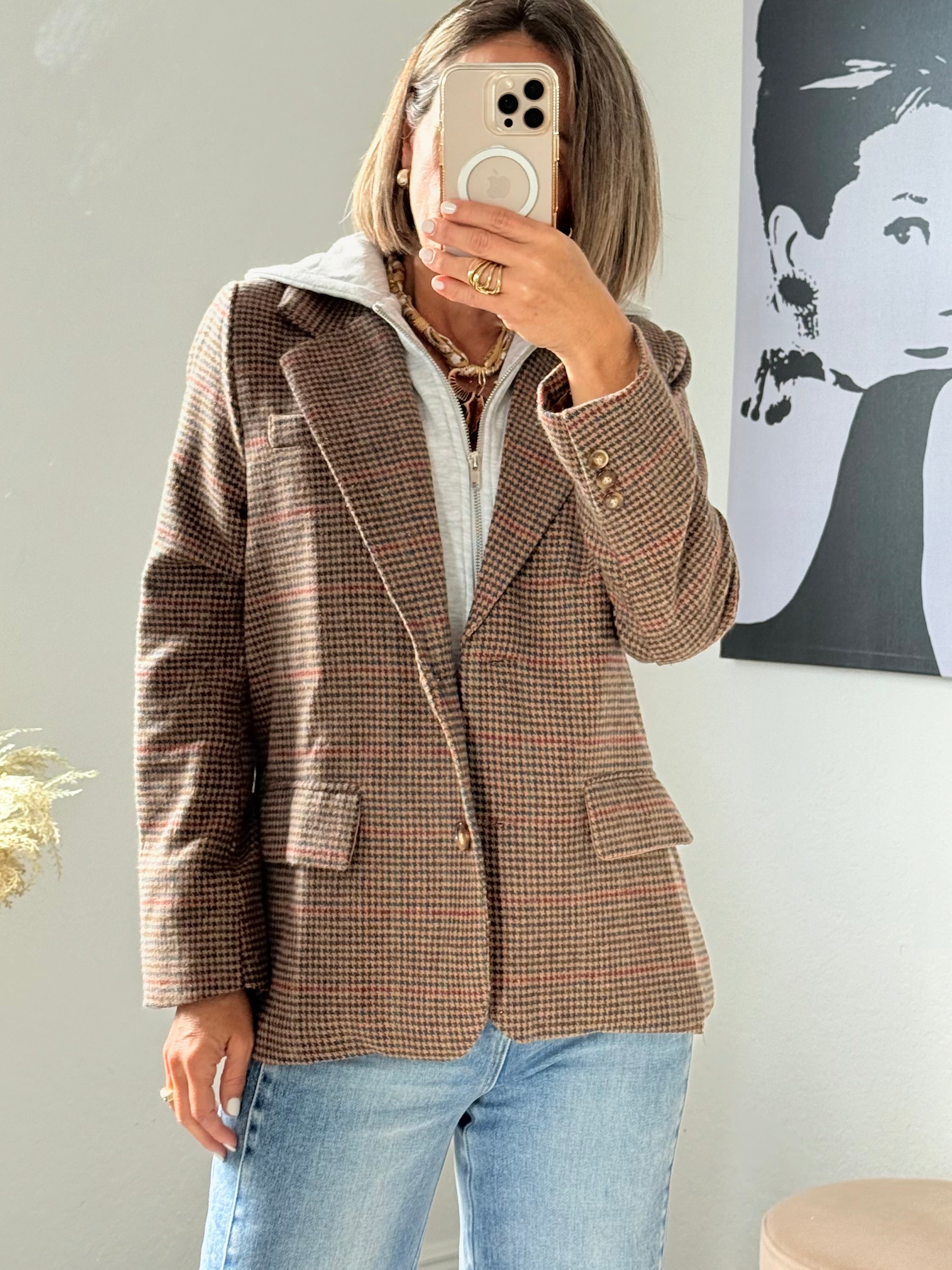 Timeless Checkered Blazer