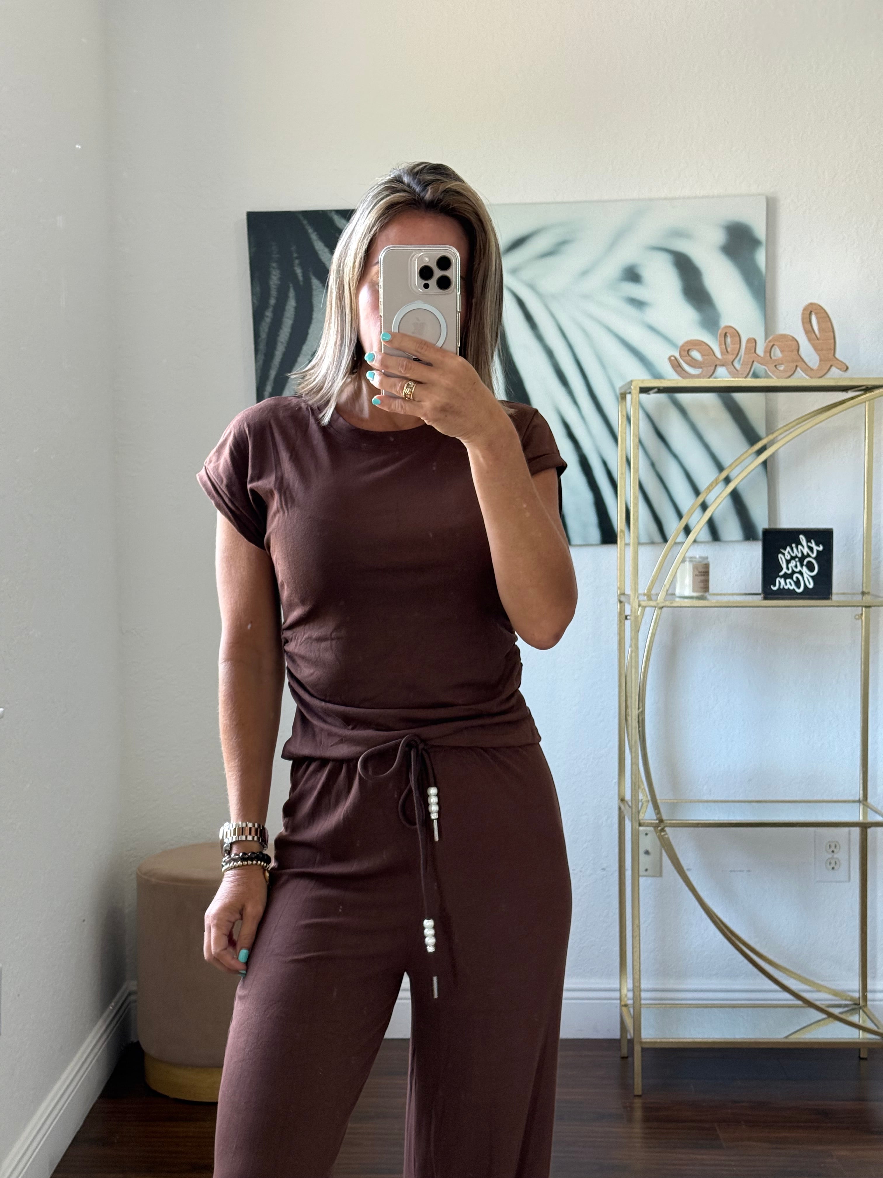 Lightweight Lycra Two-Piece Set – Modern & Chic