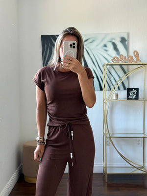 Lightweight Lycra Two-Piece Set – Modern & Chic