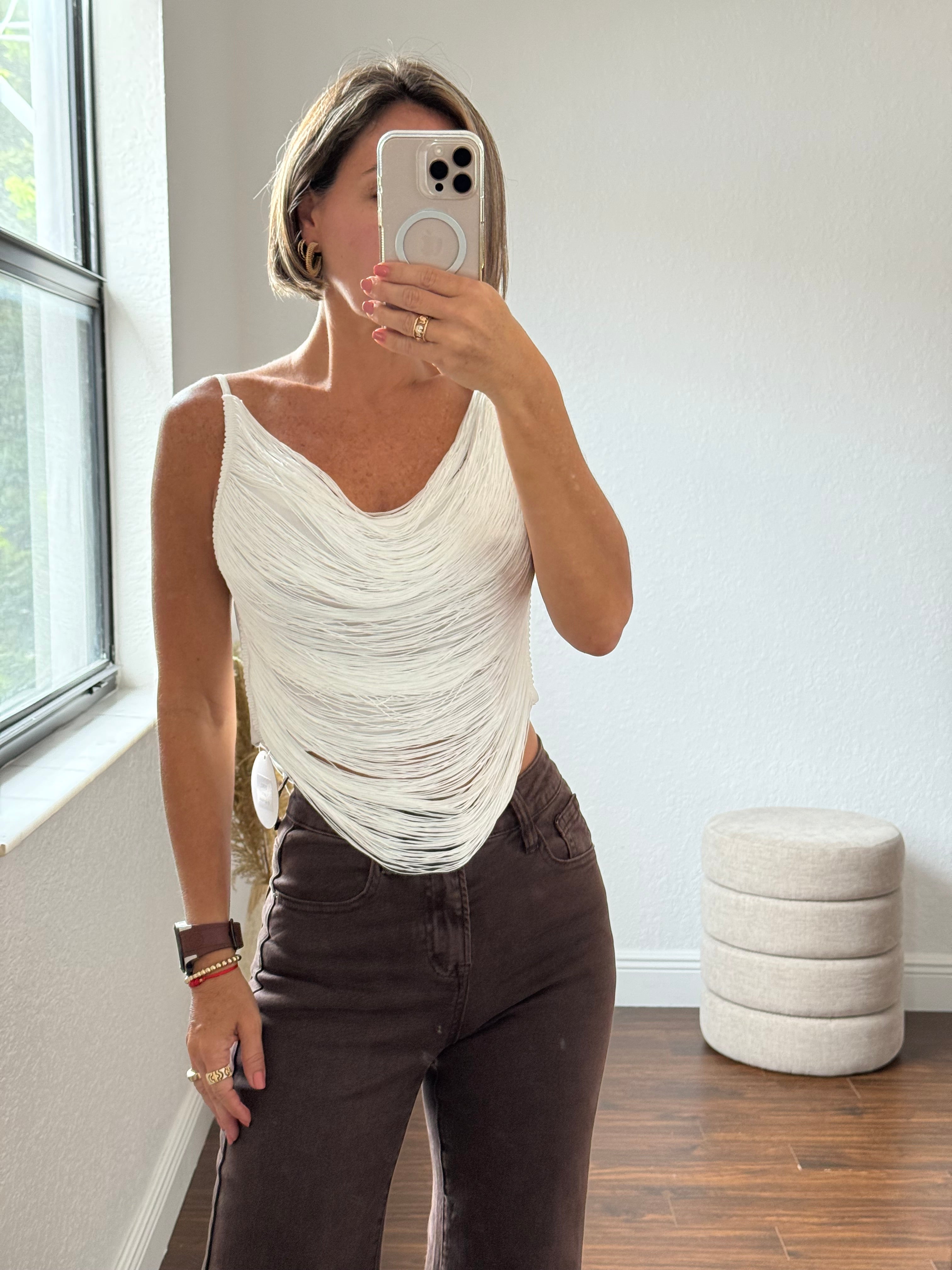 Stunning Fringe Top