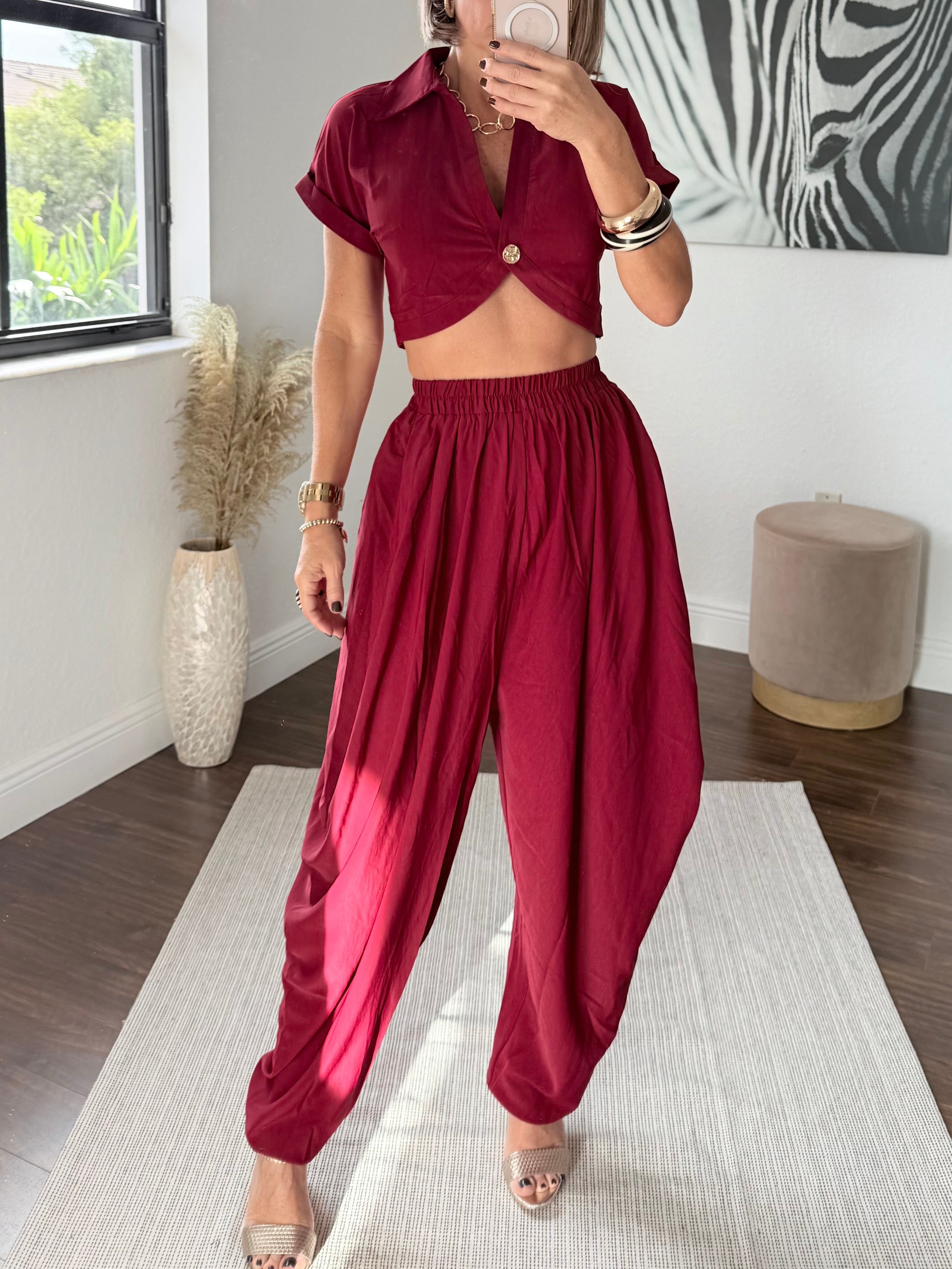 Burgundy Aladdin  Set