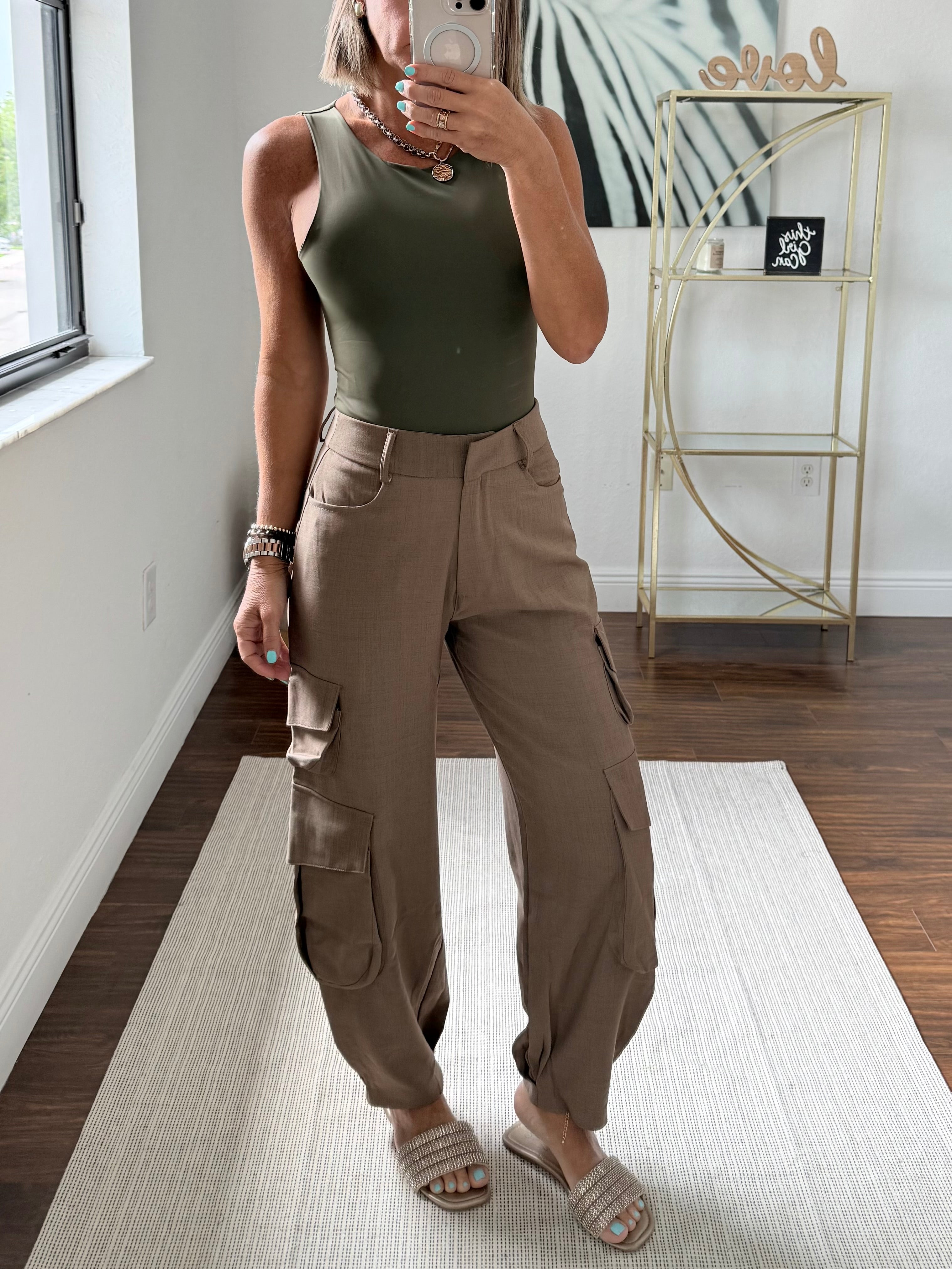 Brown Urban Cargo Jogger Pants