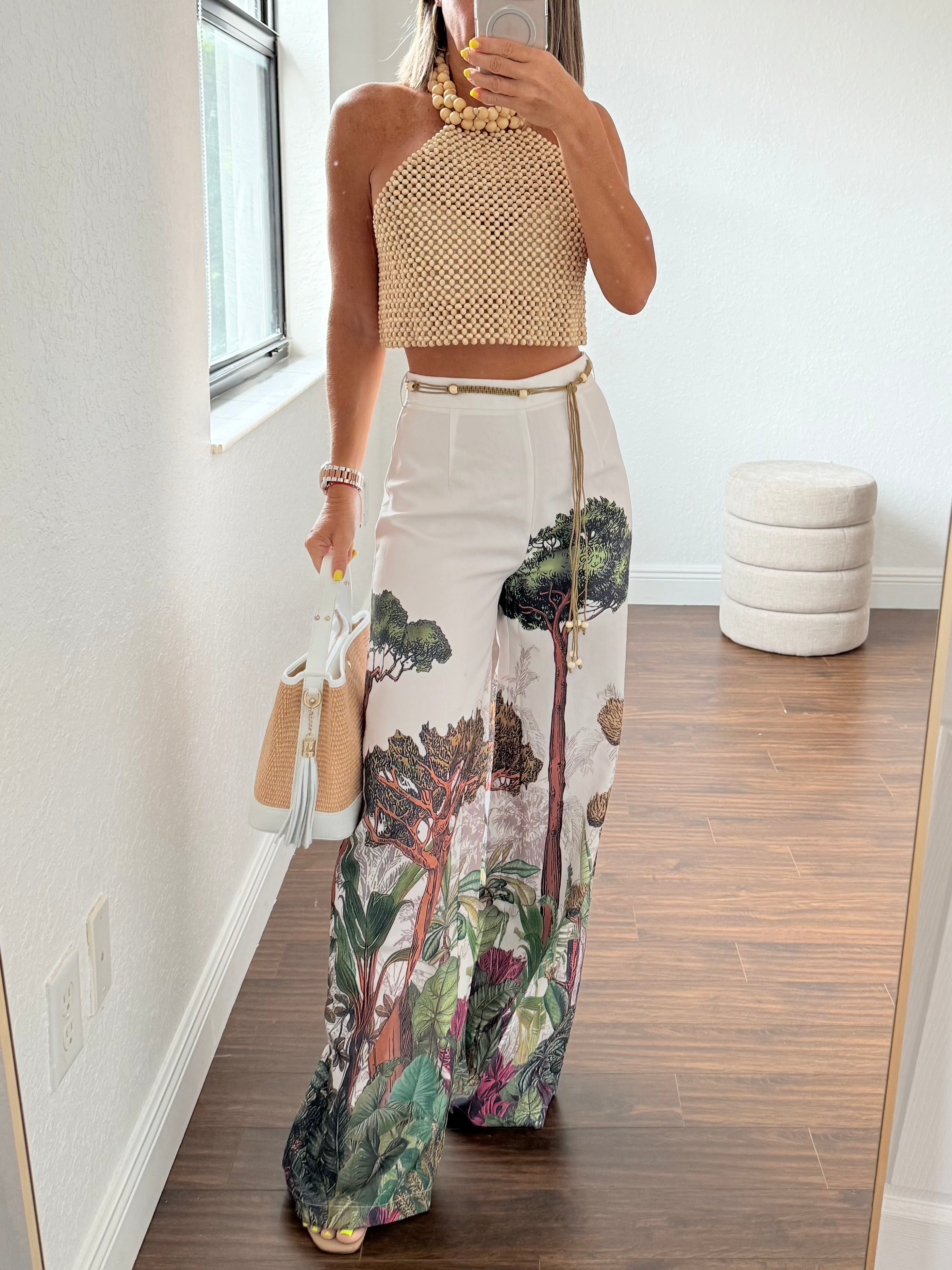 Green  bamboo pant   set