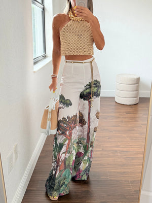 Green  bamboo pant   set