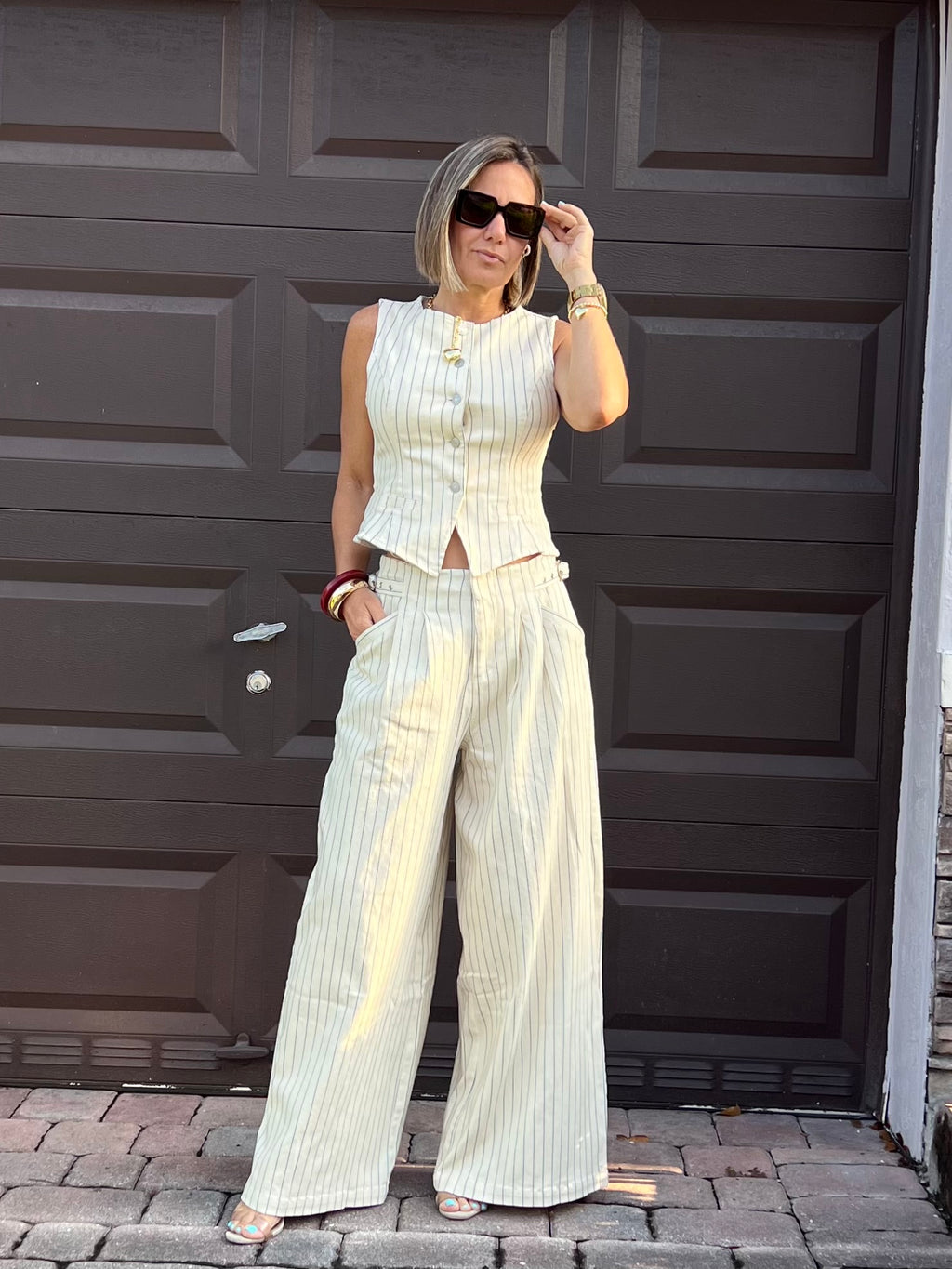 Stripes    Taylor  set with vest
