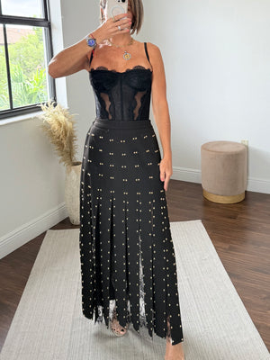 Black  lace Corset Top