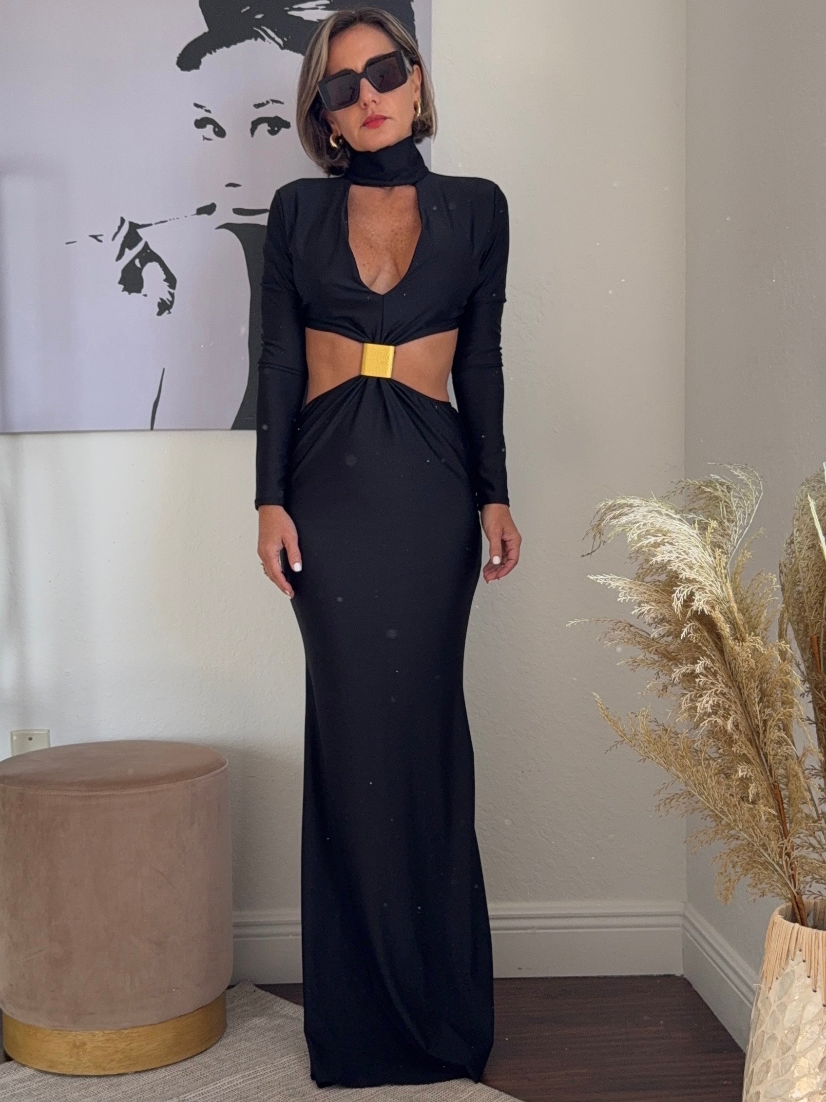 Black Maxi Dress Party Glam ✨
