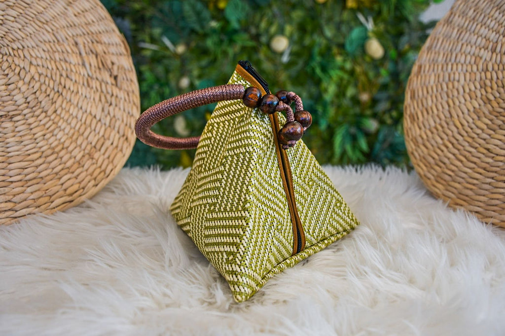 Green Boho chic bali bag