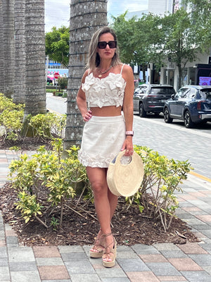 Roses Skirt and top Matching Set