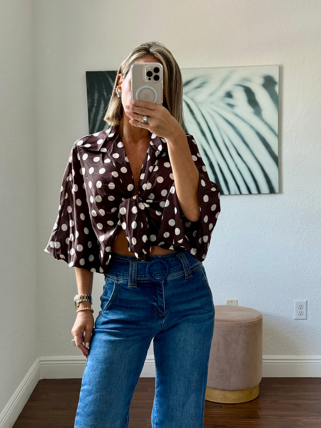Polka dots Silk   top