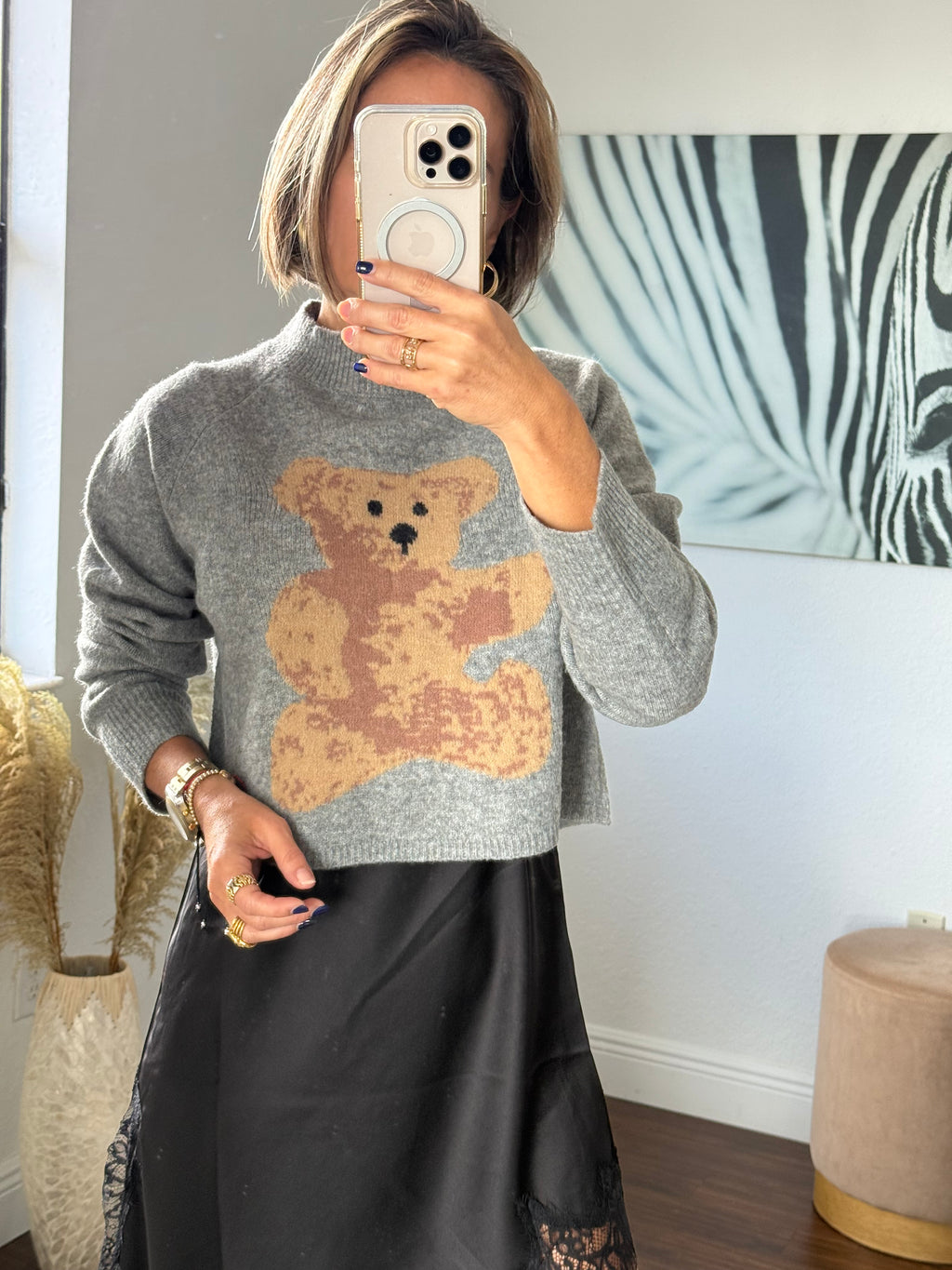 Crop bear Sweater