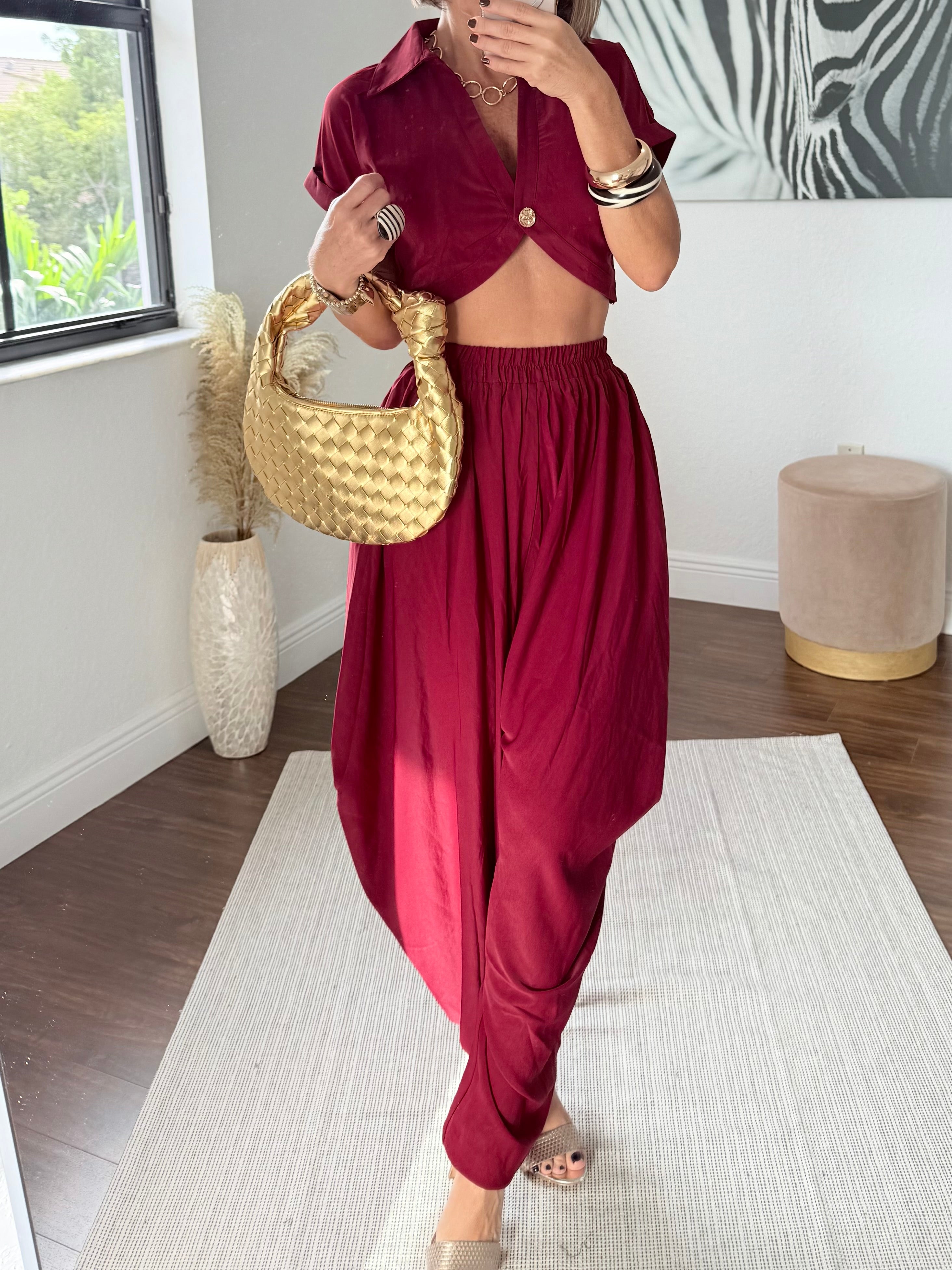 Burgundy Aladdin  Set