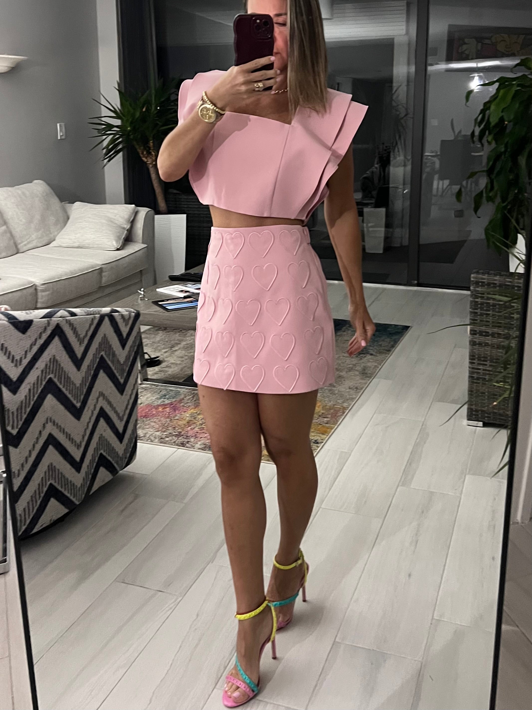 Hearts Skirt and top Matching Set