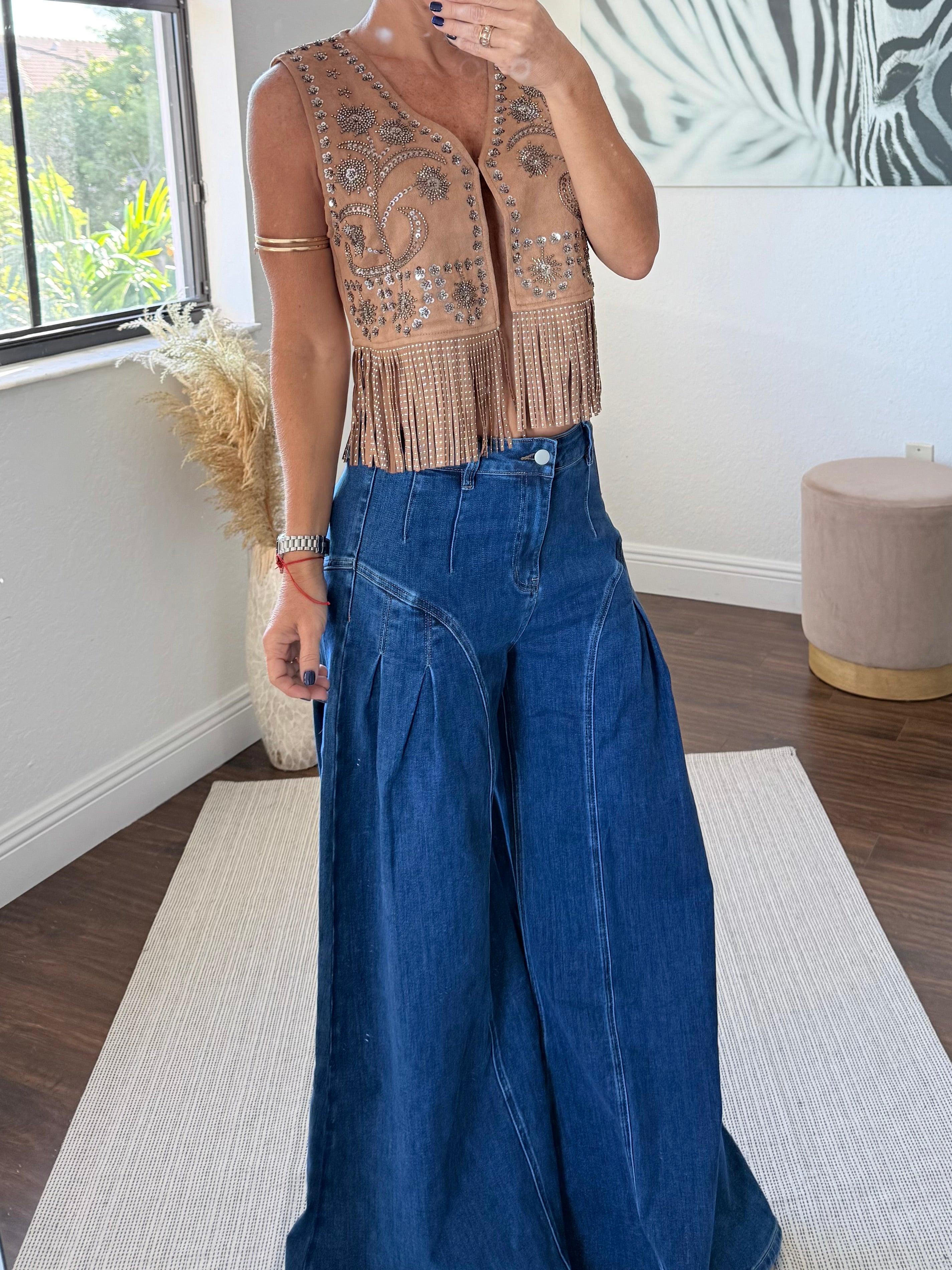 Shiny Boho Vest