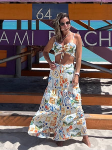 Mikonos  long skirt set