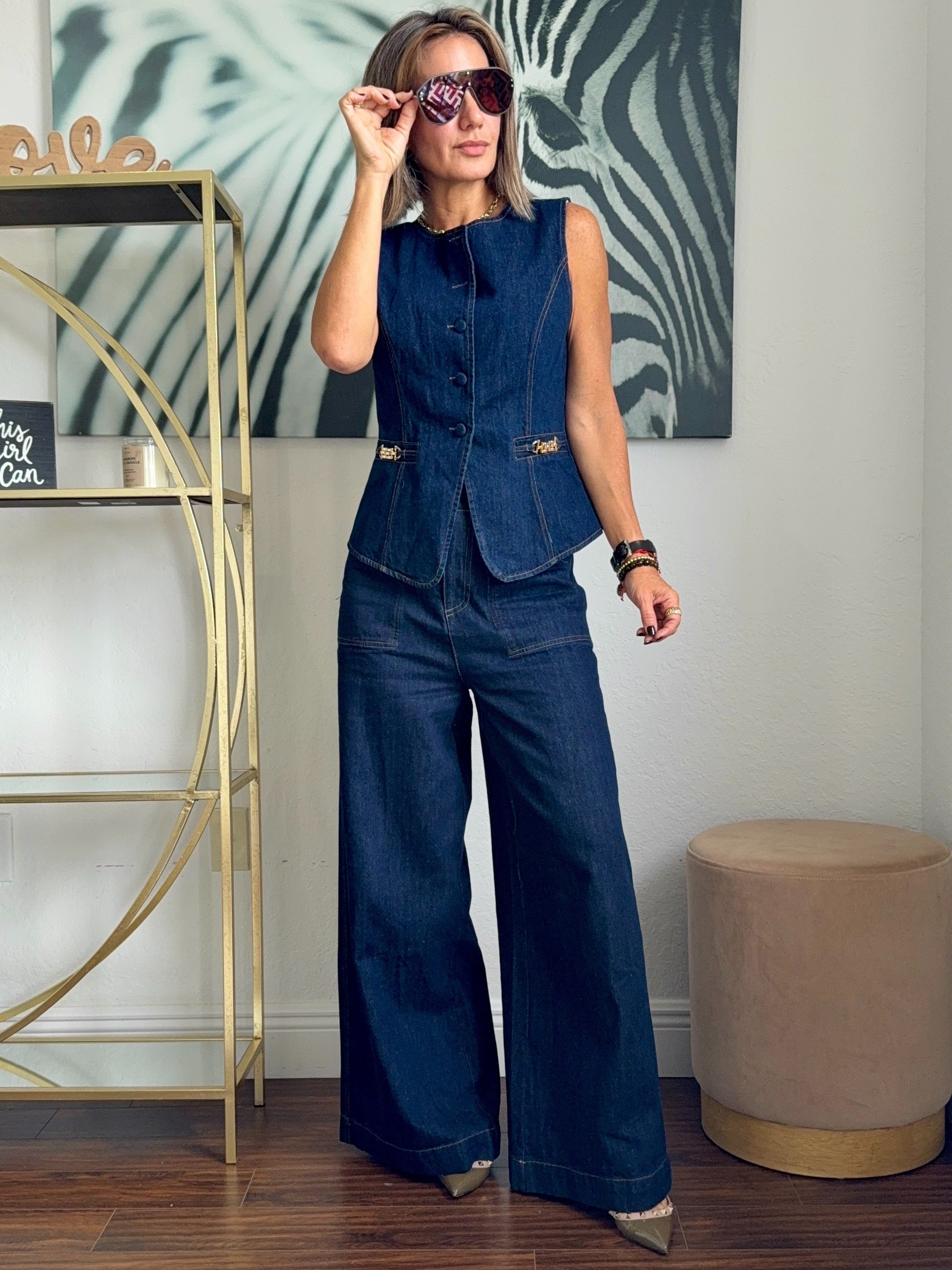 Denim Modern Vest