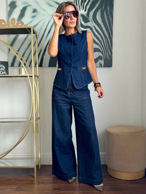Denim Modern Vest