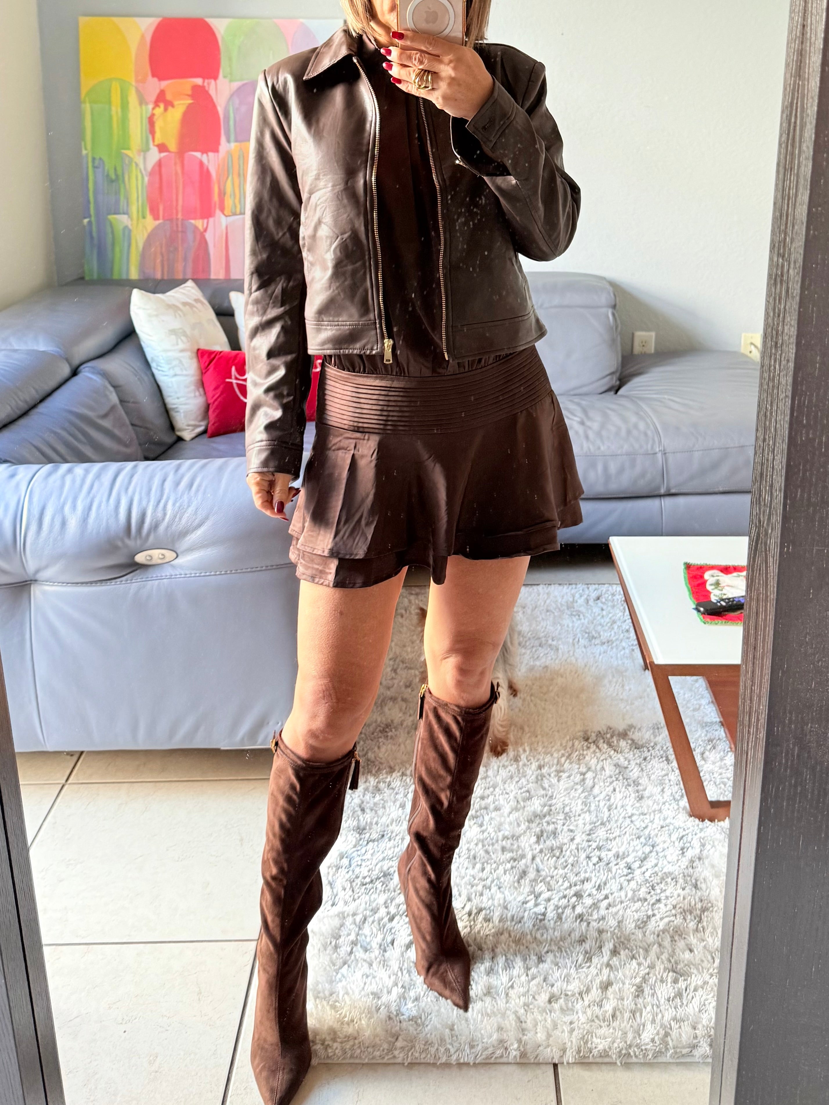 Lightweight Brown Leather Jacket