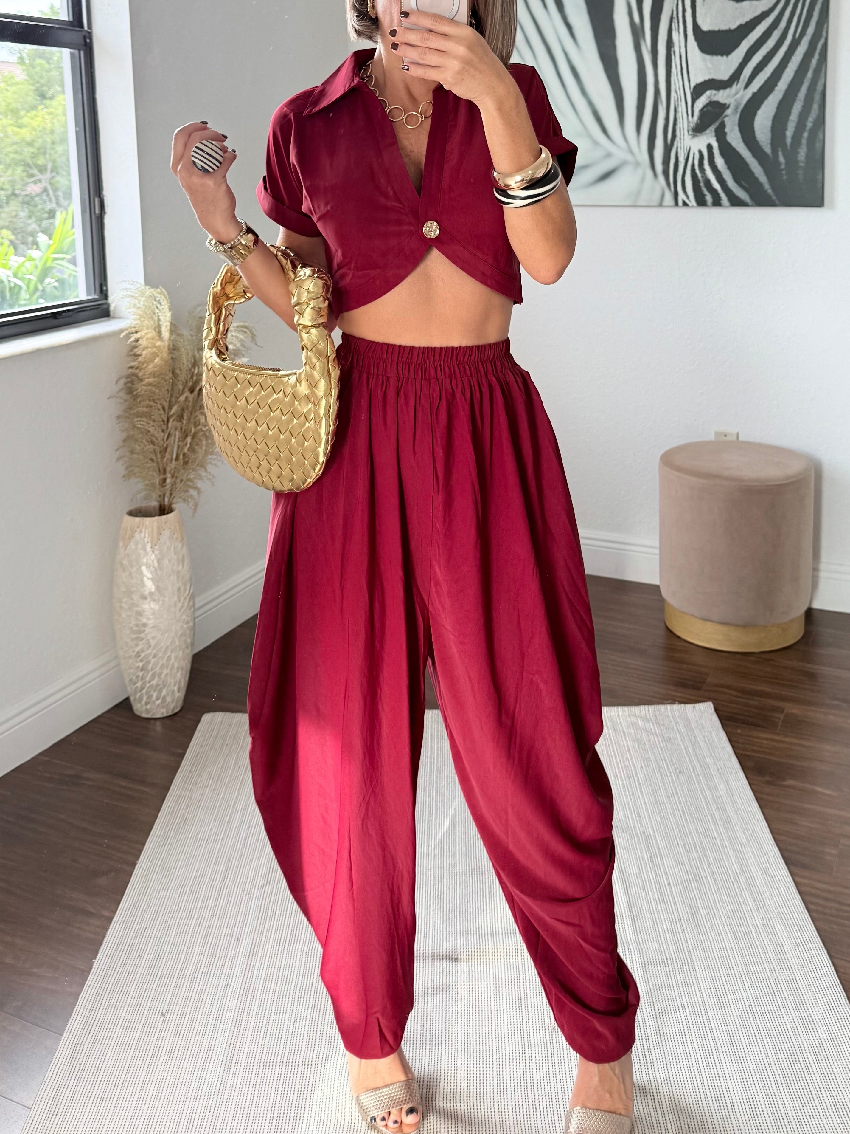 Burgundy Aladdin  Set