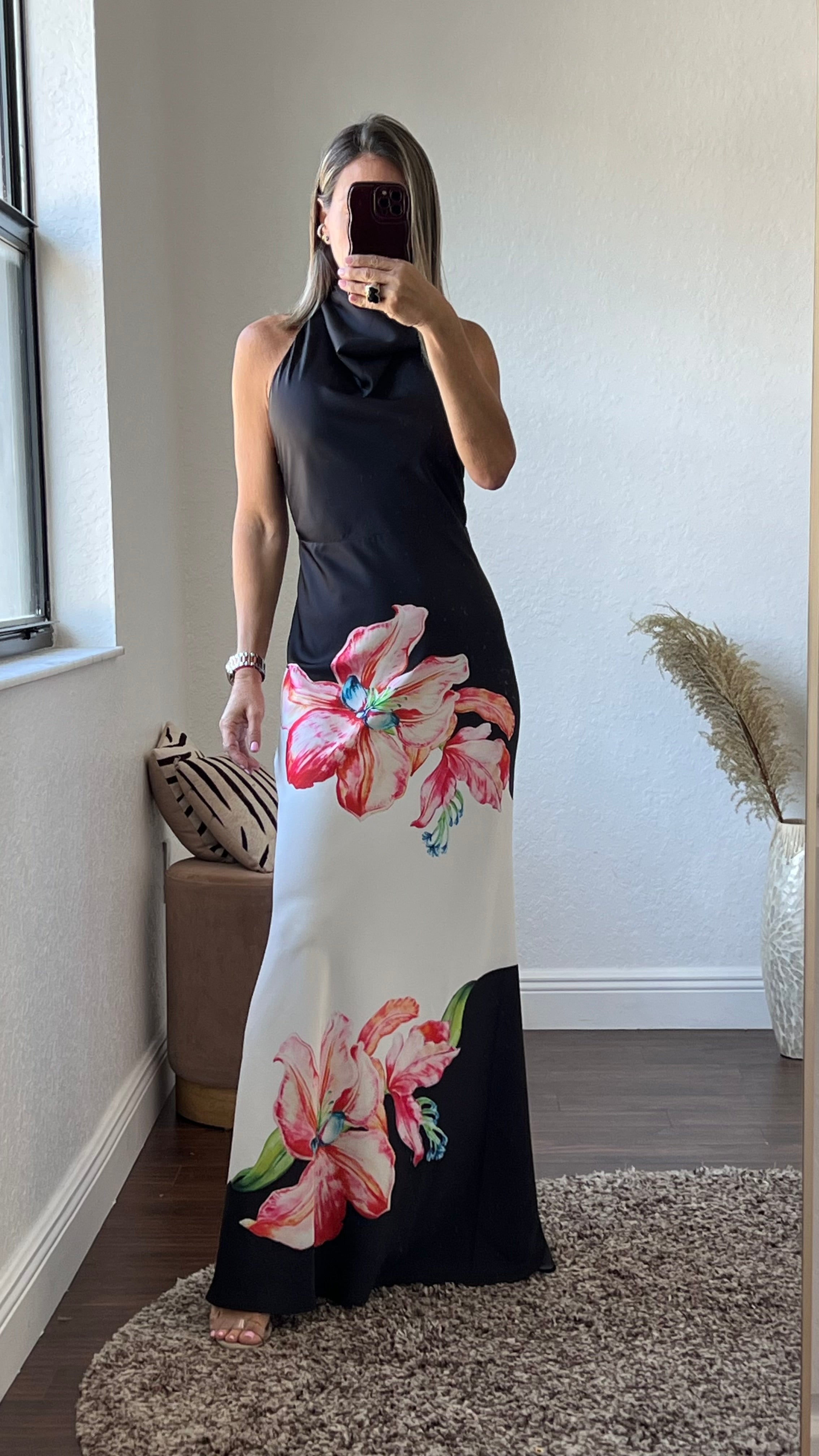 Floral print long dress