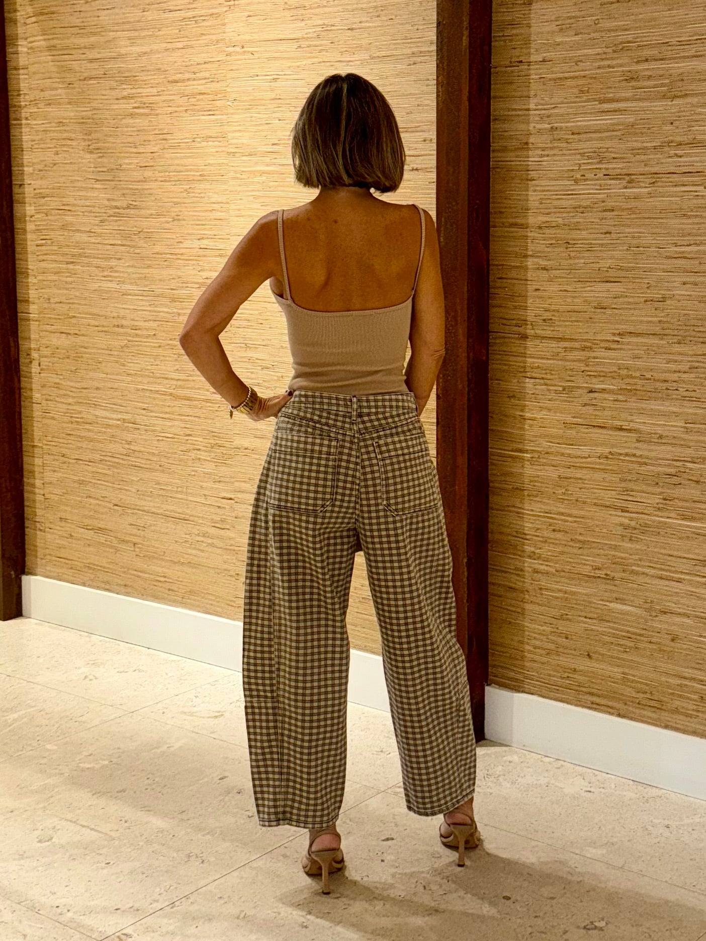 Square  Barrel Denim  Pants