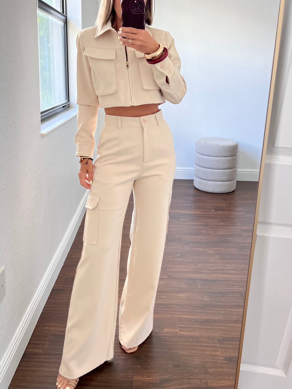 Beige Vogue   Jacket  & PANTS  set