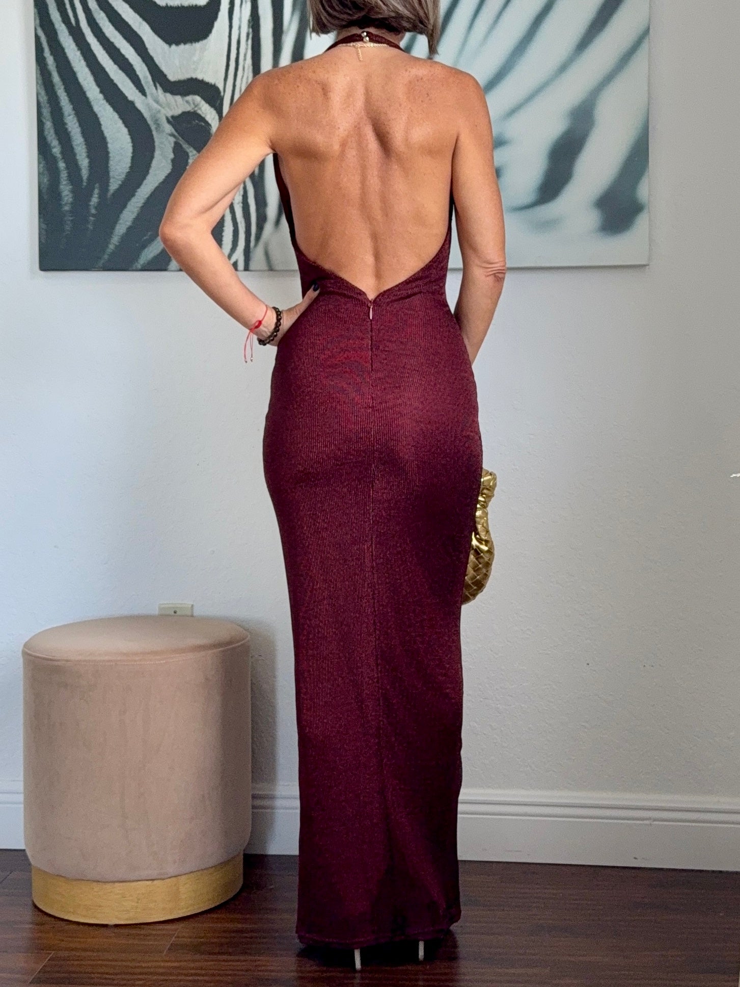 Long Shimmer Evening Dress