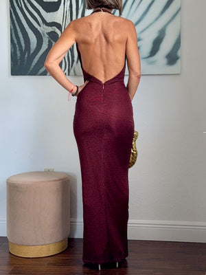 Long Shimmer Evening Dress