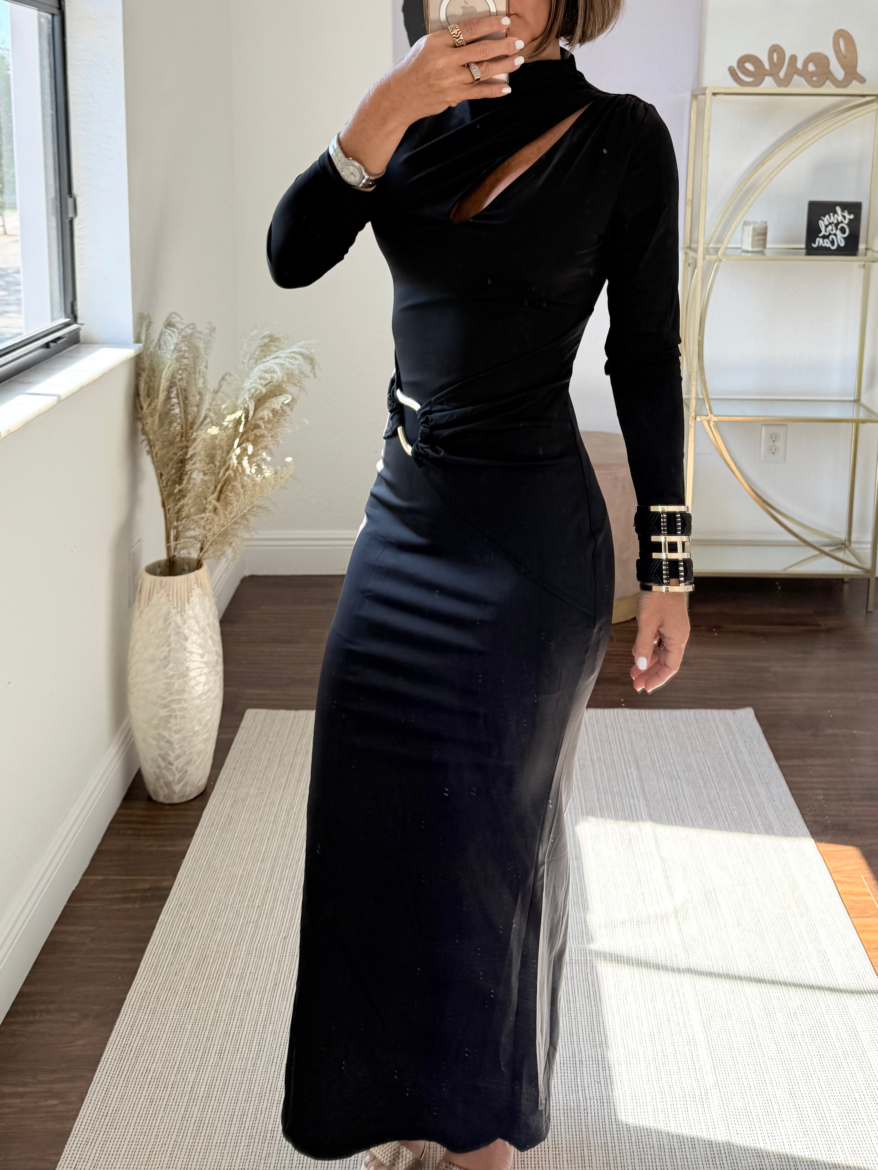 Black Golden Hour Maxi Dress Party Glam ✨