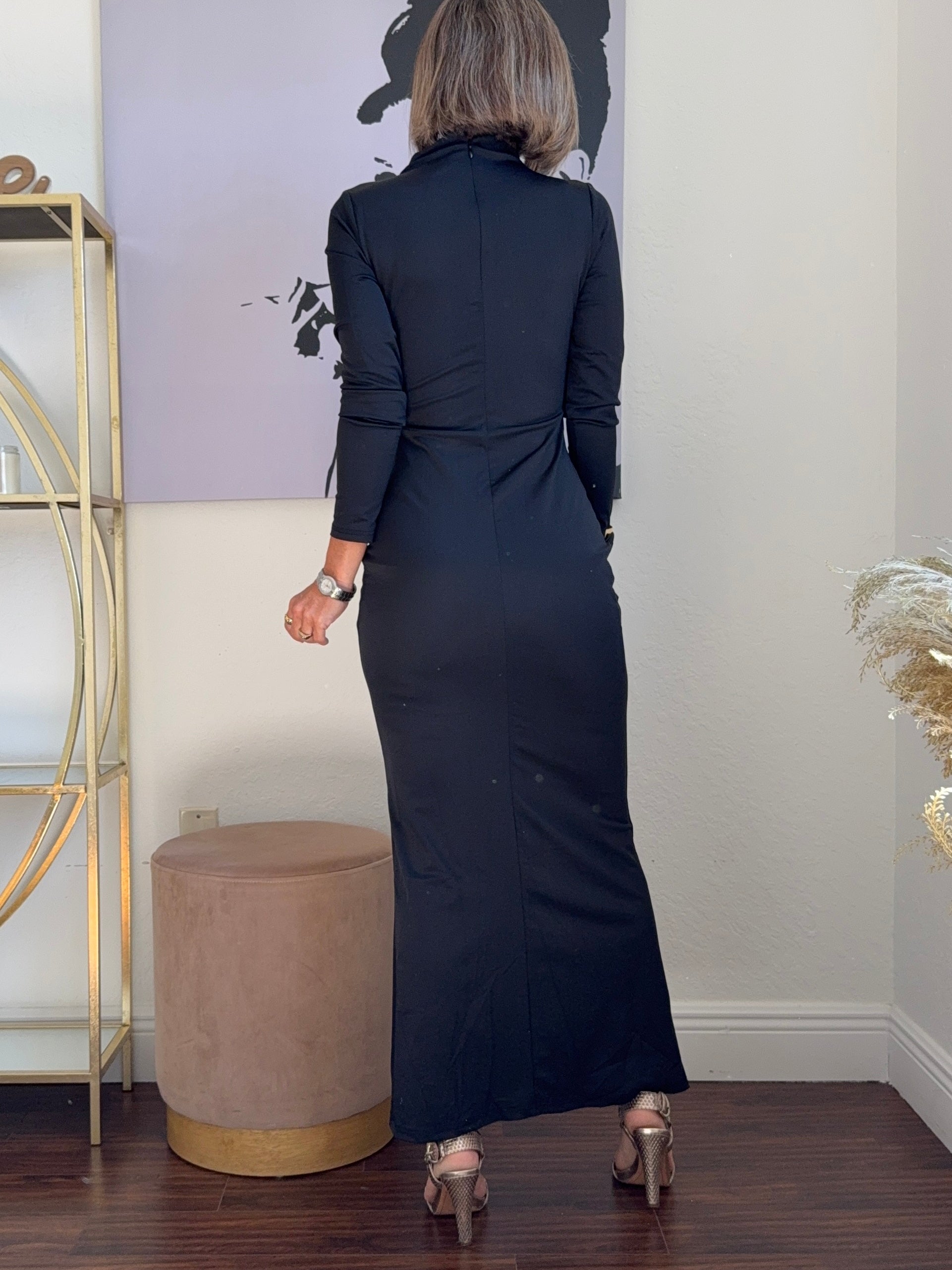 Black Golden Hour Maxi Dress Party Glam ✨