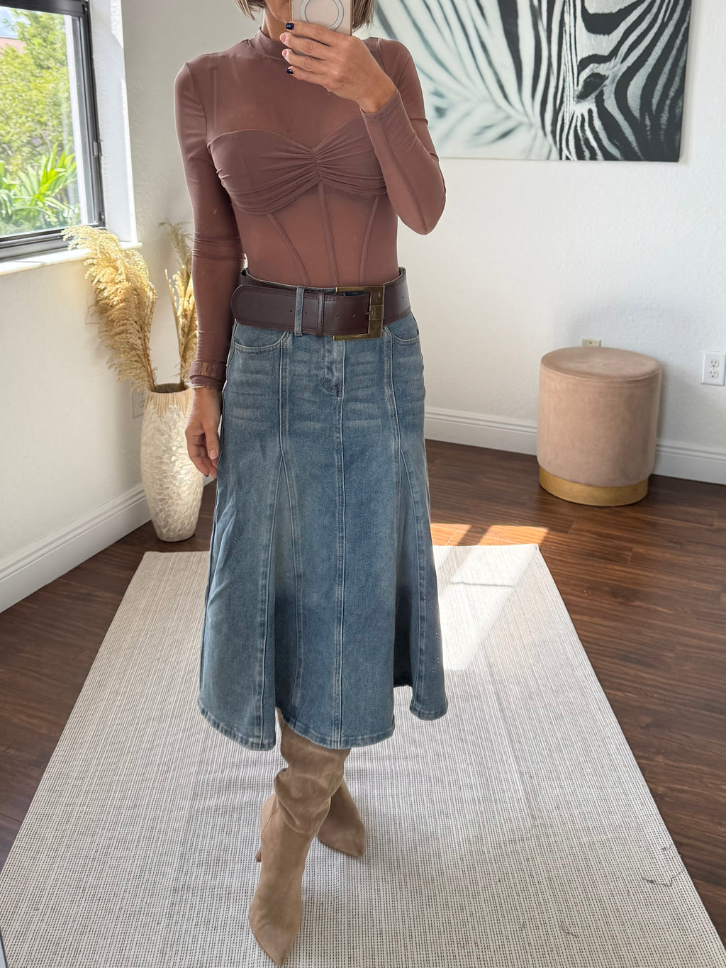 Boho Denim Dream Skirt