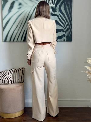 Beige Vogue   Jacket  & PANTS  set