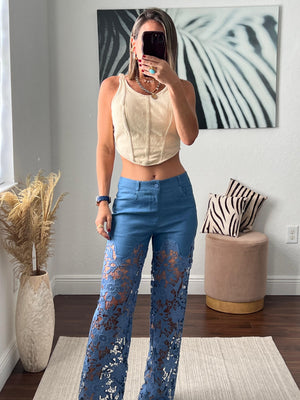 Blue lace    jeans