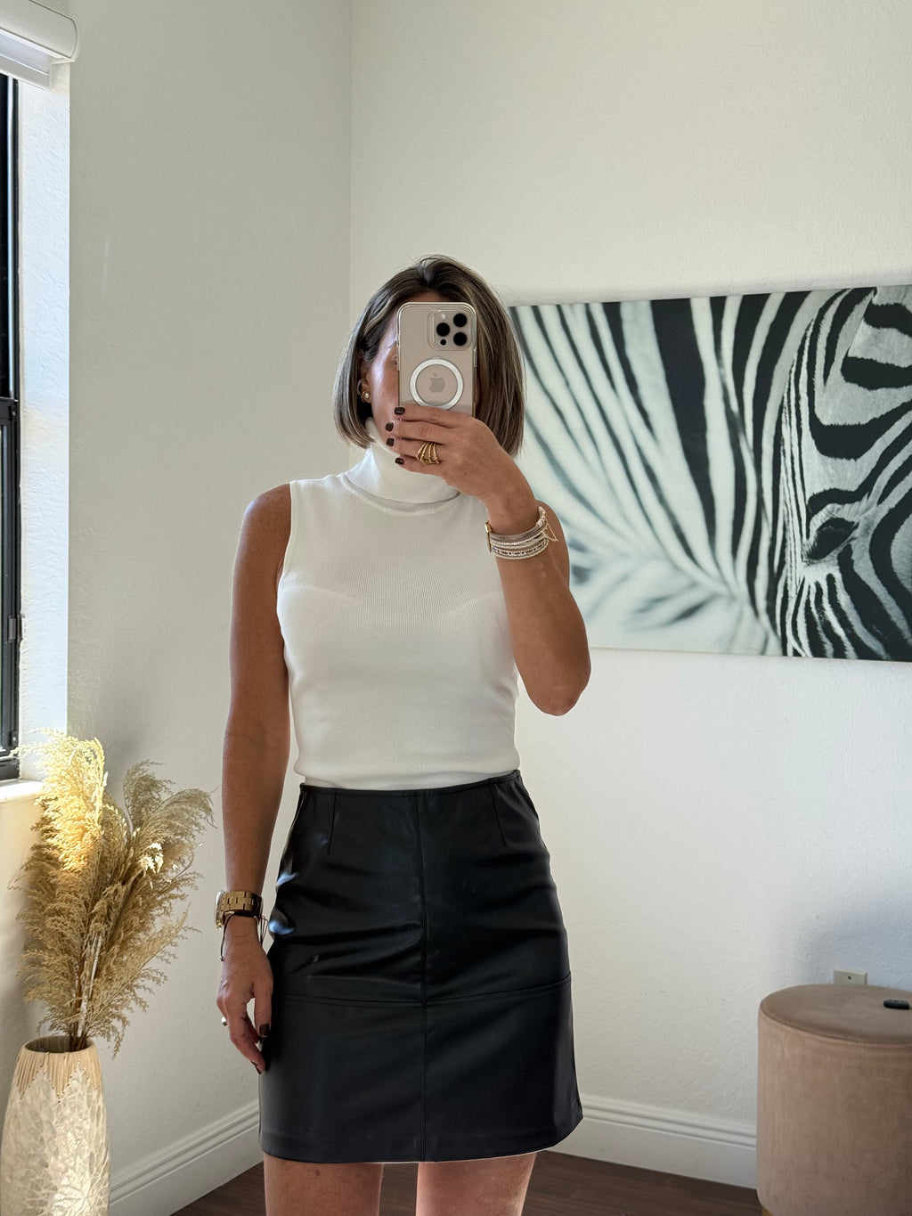 Basic Chic Sleeveless Turtleneck Sweater